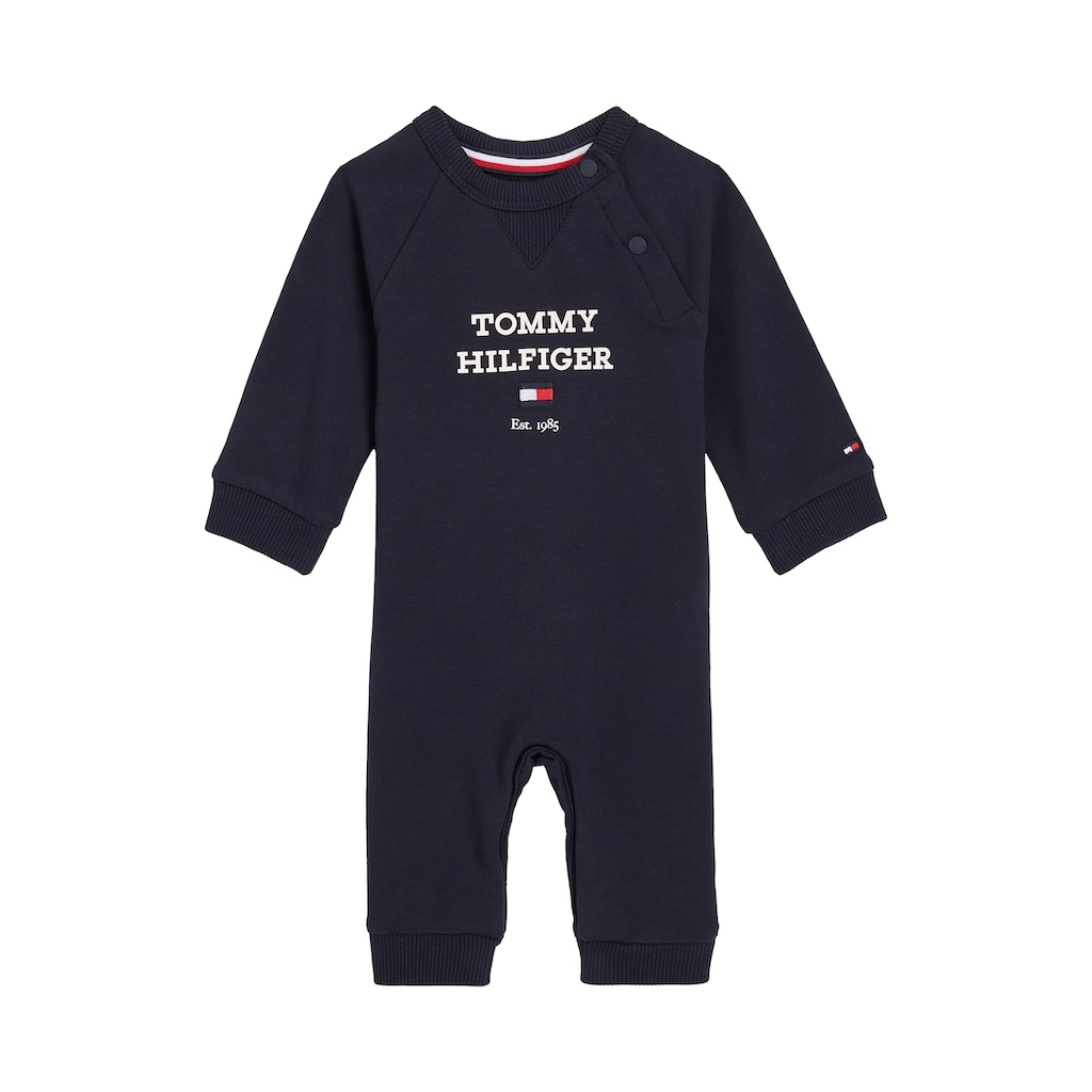 Tommy Hilfiger Overall »BABY TH LOGO COVERALL«, mit Drucknöpfen am Ausschnitt, Tommy Hilfiger Logo-Print