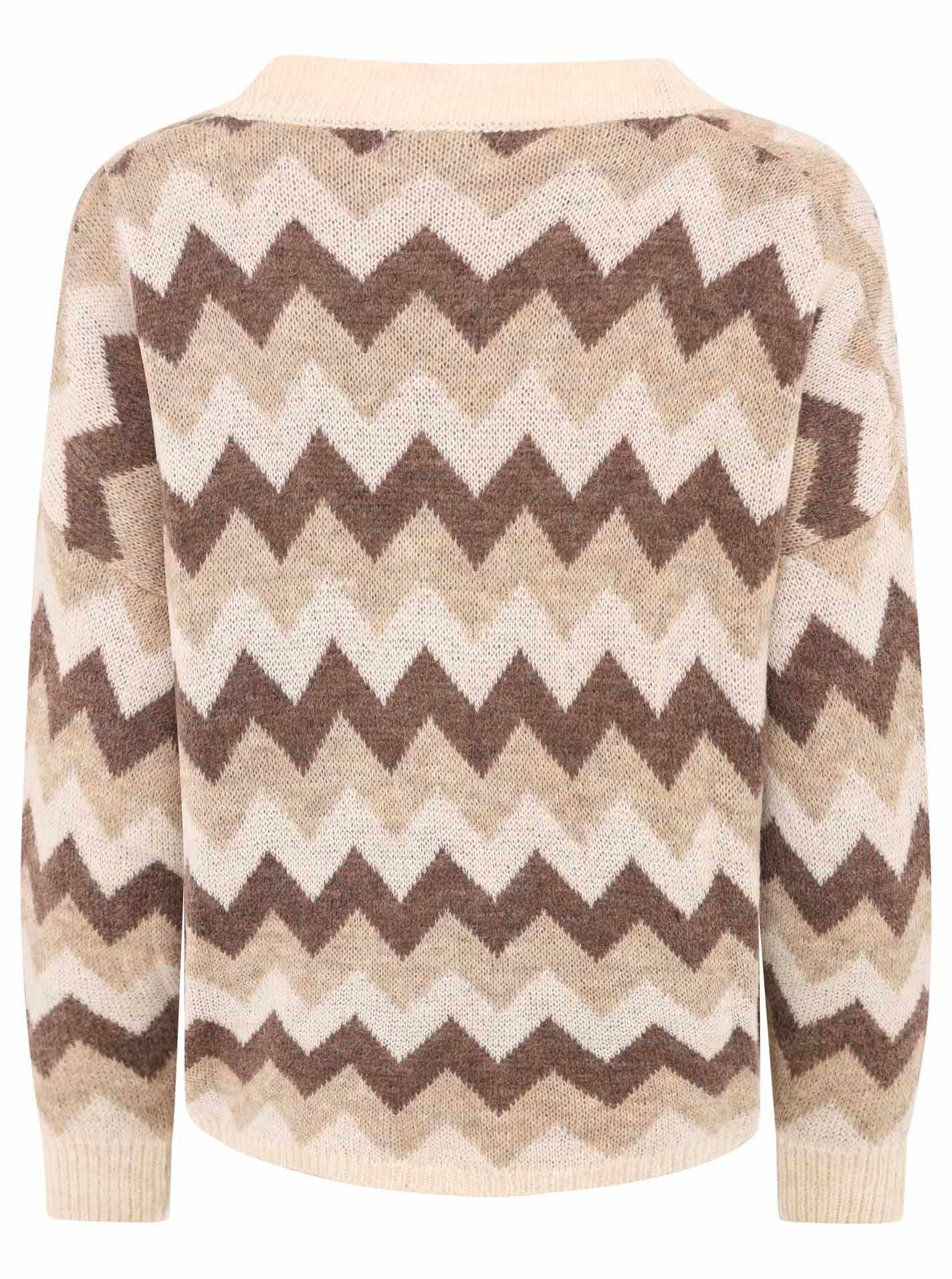 Zwillingsherz Strickjacke »"Buntes ZickZack"«, mit figurumspielendem Schnitt