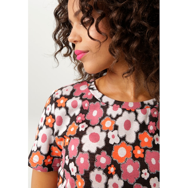Aniston CASUAL T-Shirt, mit farbharmonischen Blumen - jedes Teil ein Unikat  - NEUE KOLLEKTION für kaufen | BAUR