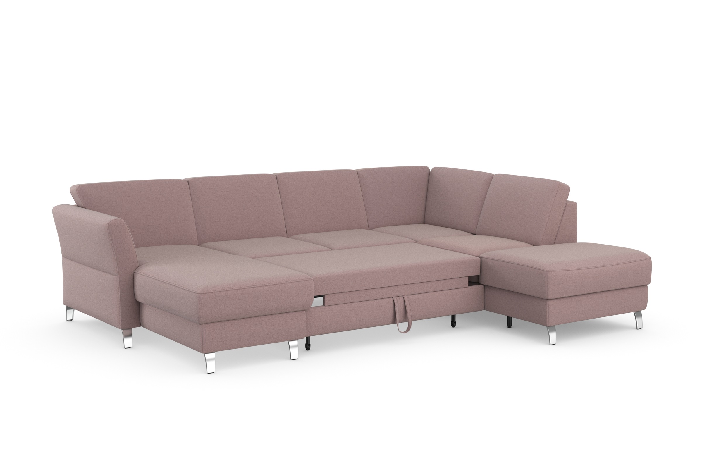 sit&more Wohnlandschaft »Visby U-Form«, Wahlweise mit Bettfunktion und Stauraum, frei im Raum stellbar