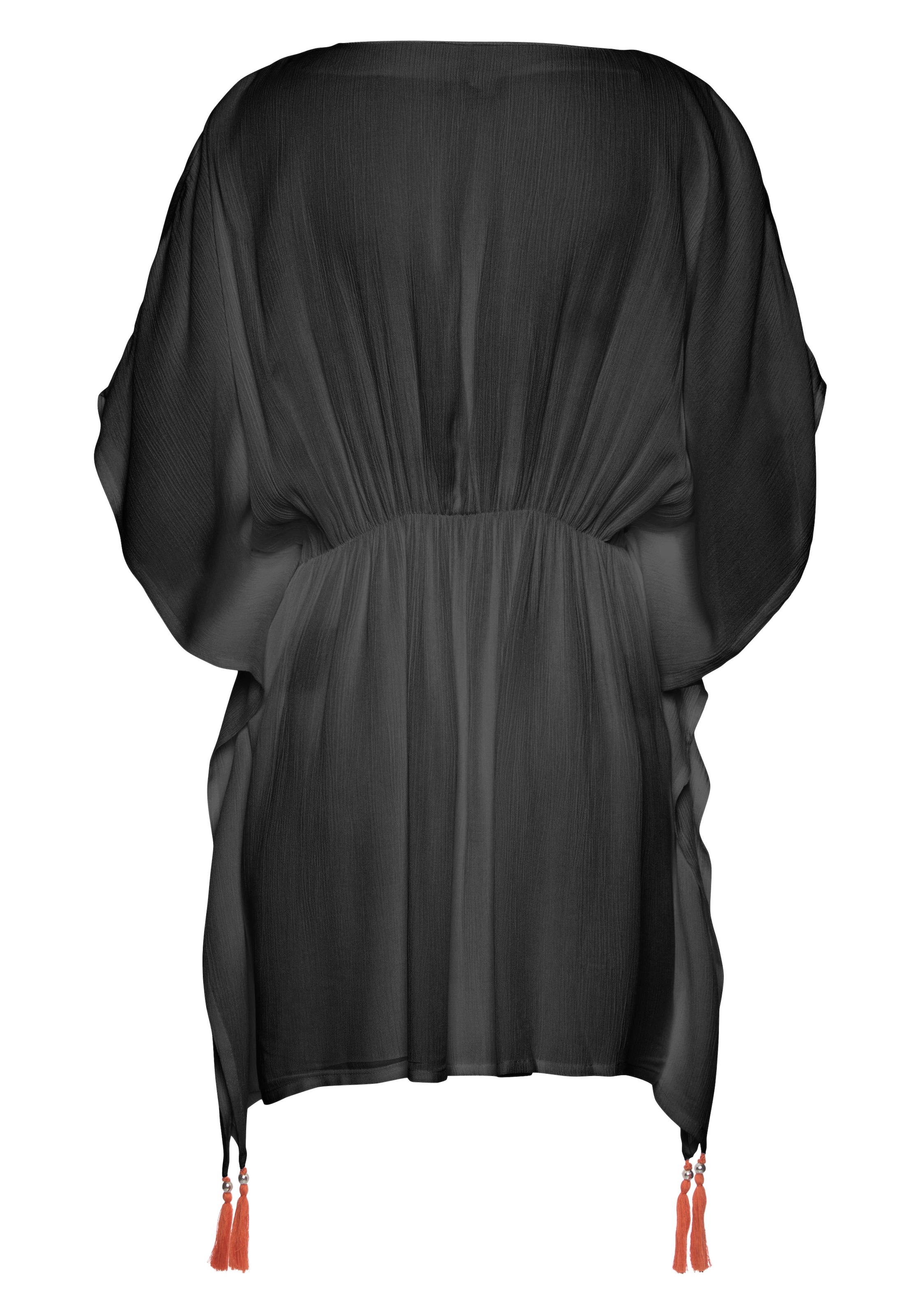 LASCANA Tunika, aus gekreppter Viskose, Blusenkleid, Strandmode, transparent