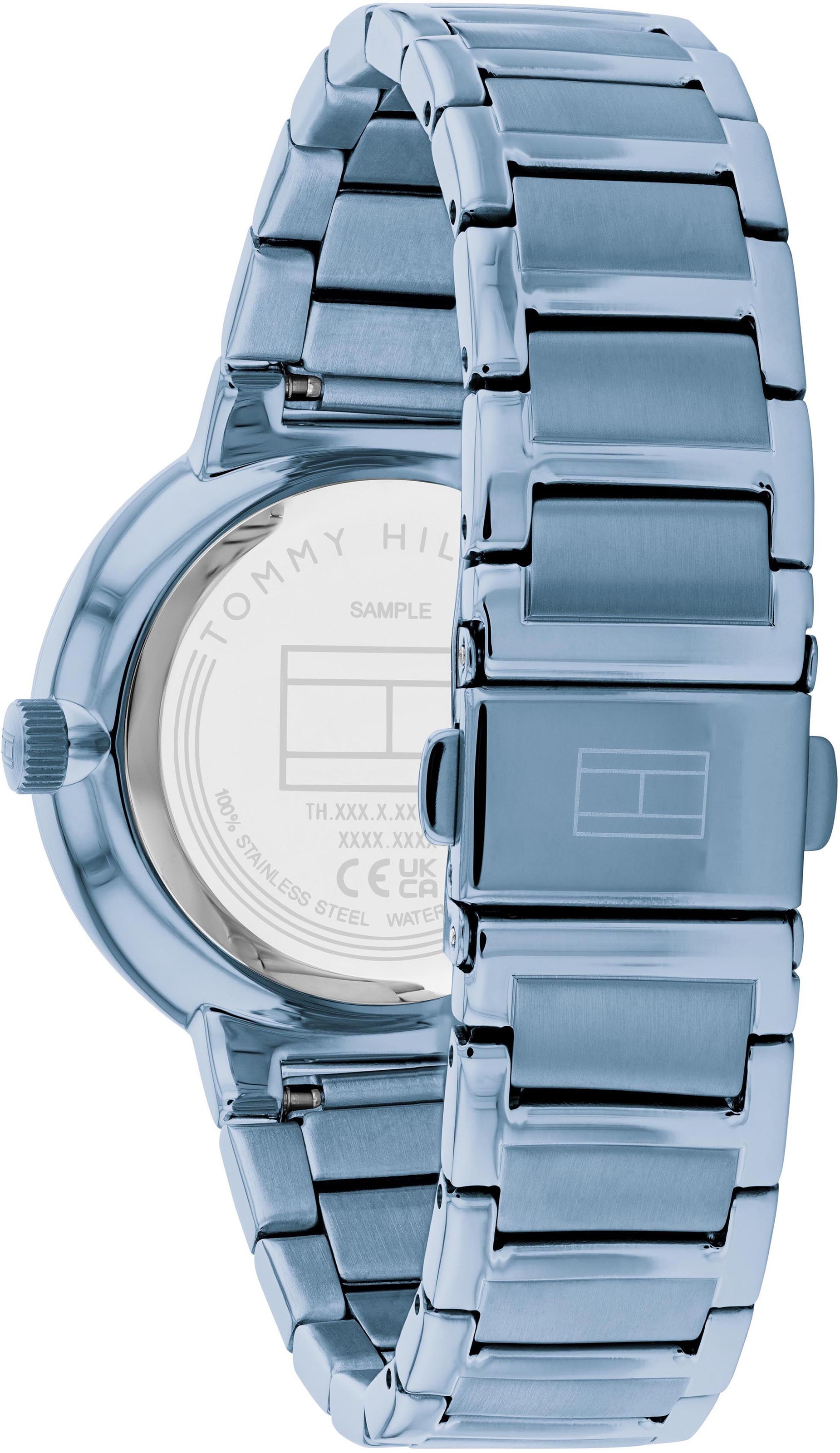 Tommy Hilfiger Multifunktionsuhr »CASUAL«, Quarzuhr, Armbanduhr, Damen, Datum, Glaskristalle, Edelstahlarmband