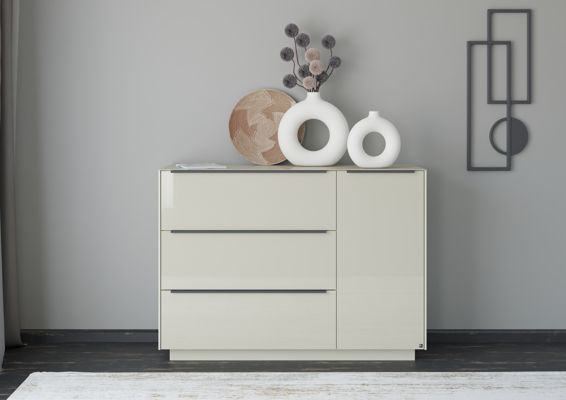 set one by Musterring Sideboard »Reno« 1 Stk. tlg. Mit Sockel in diversen Farben, 102 cm Höhe & Farbauswahl