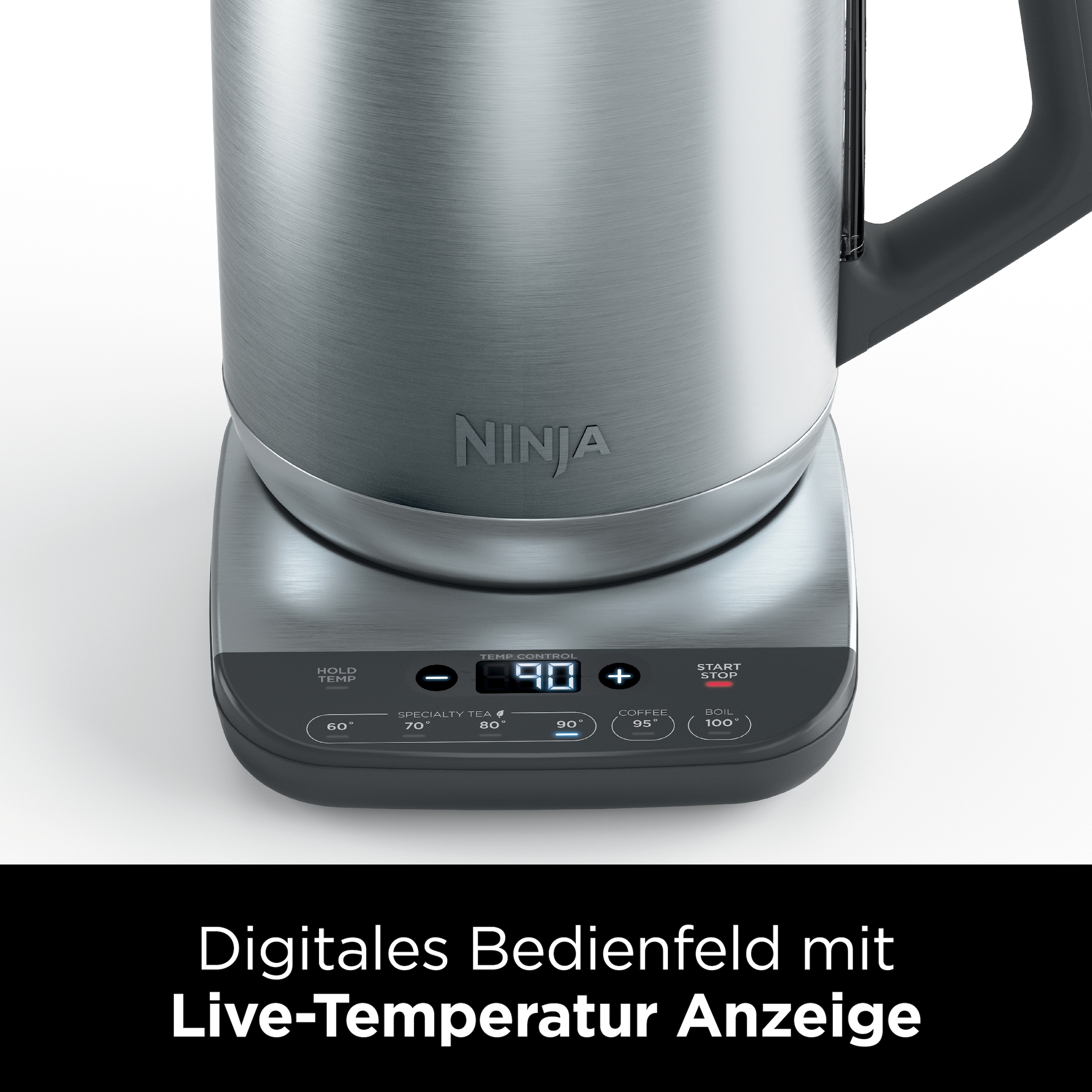 NINJA Wasserkocher »KT201EU«, 1,7 l, 3000 W, 40-100 °C, Edelstahl