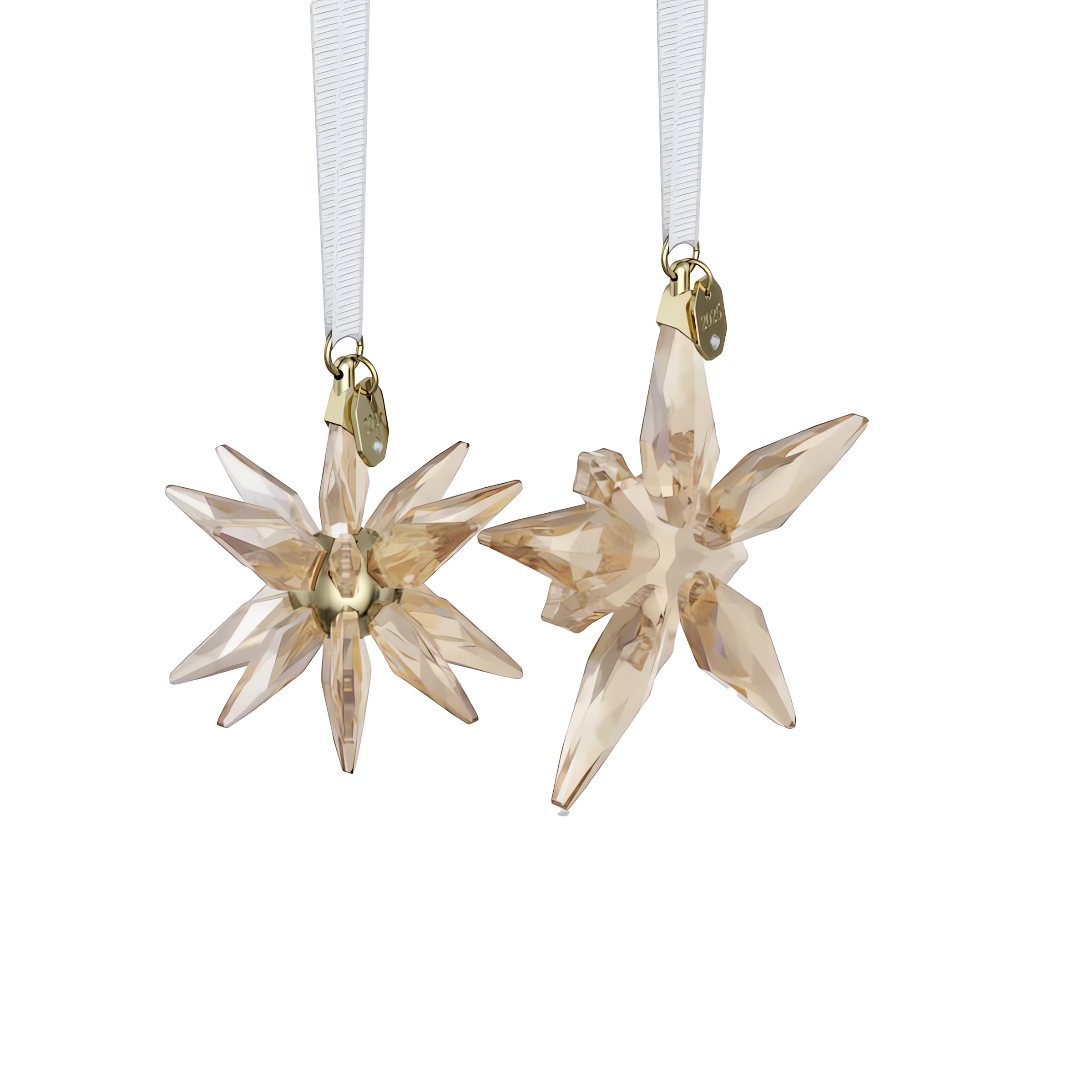 Swarovski Dekohänger »Sammelfigur Multipack Annual Edition Festive 3D Ornament Set 2025«, (2 St., Set), Swarovski® Kristall