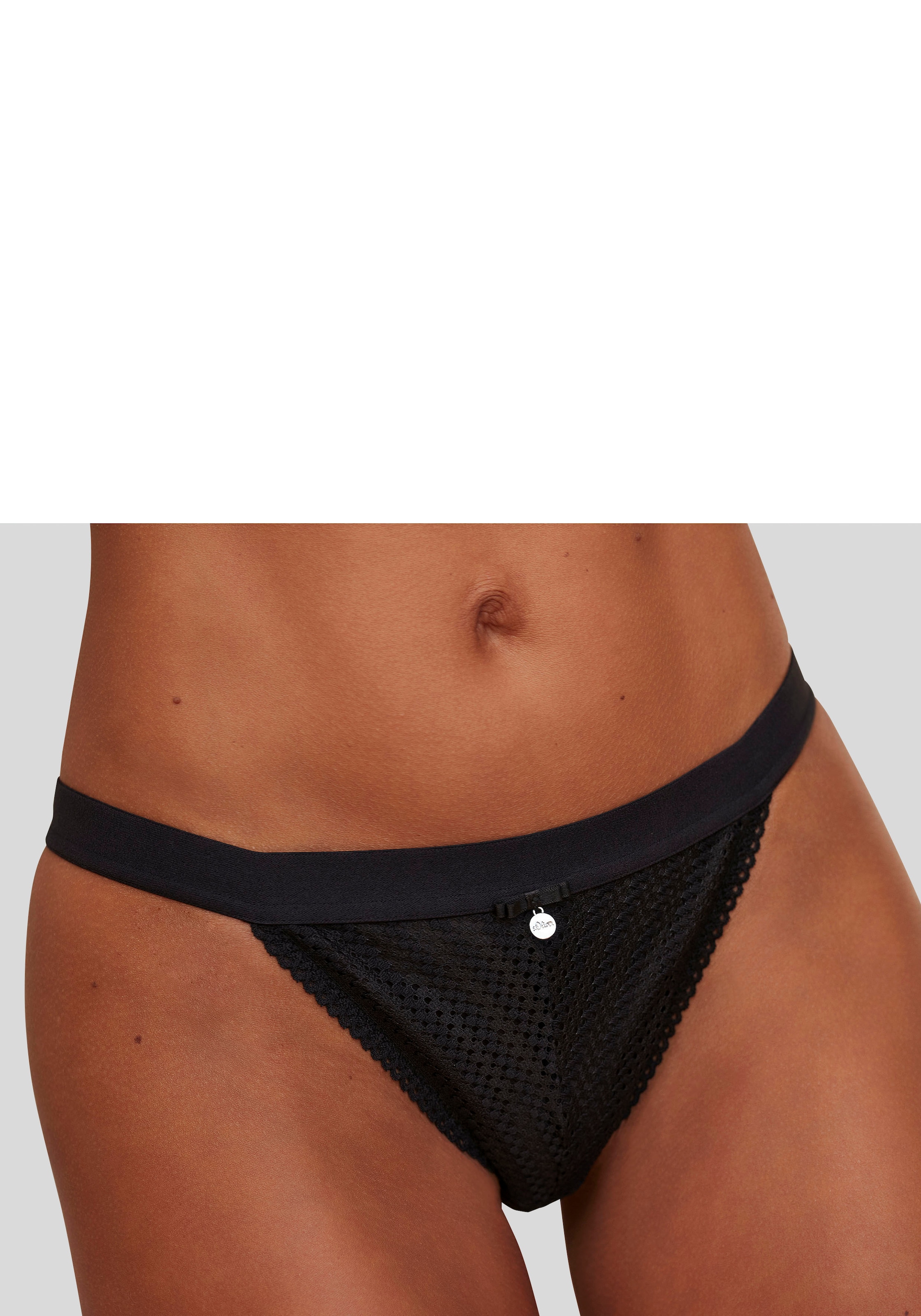 mit Bund LASCANA kaufen Spitze Tanga, elastischen und breitem, | BAUR