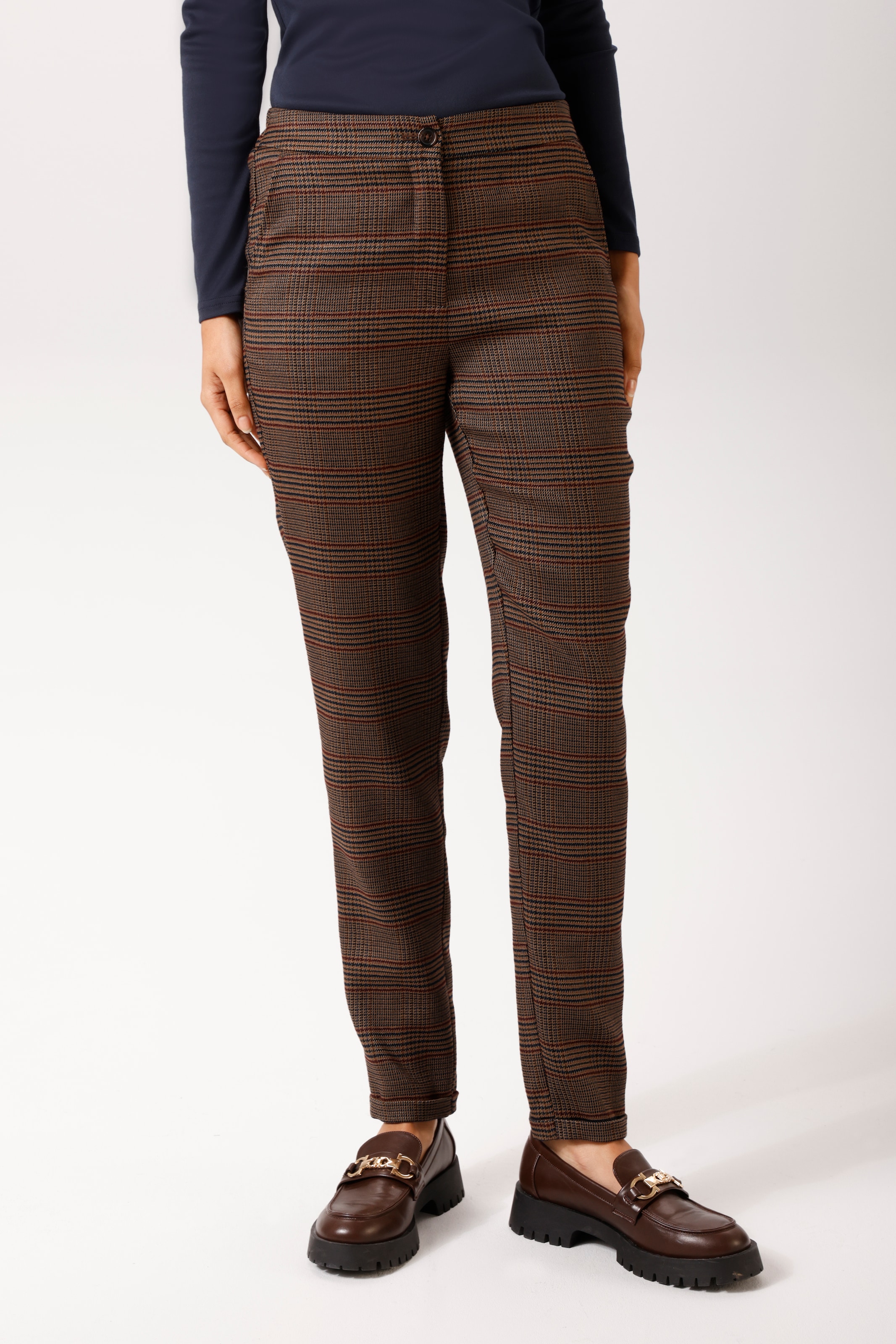 Aniston CASUAL Stoffhose im trendigen Karo-Dessin - NEUE KOLLEKTION