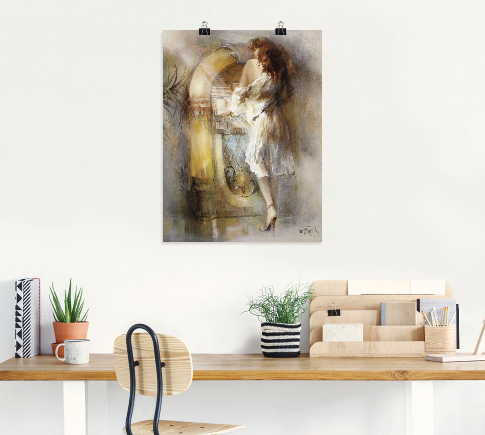 ARTLAND In der Zeit verloren Poster Beige 30x40cm 2