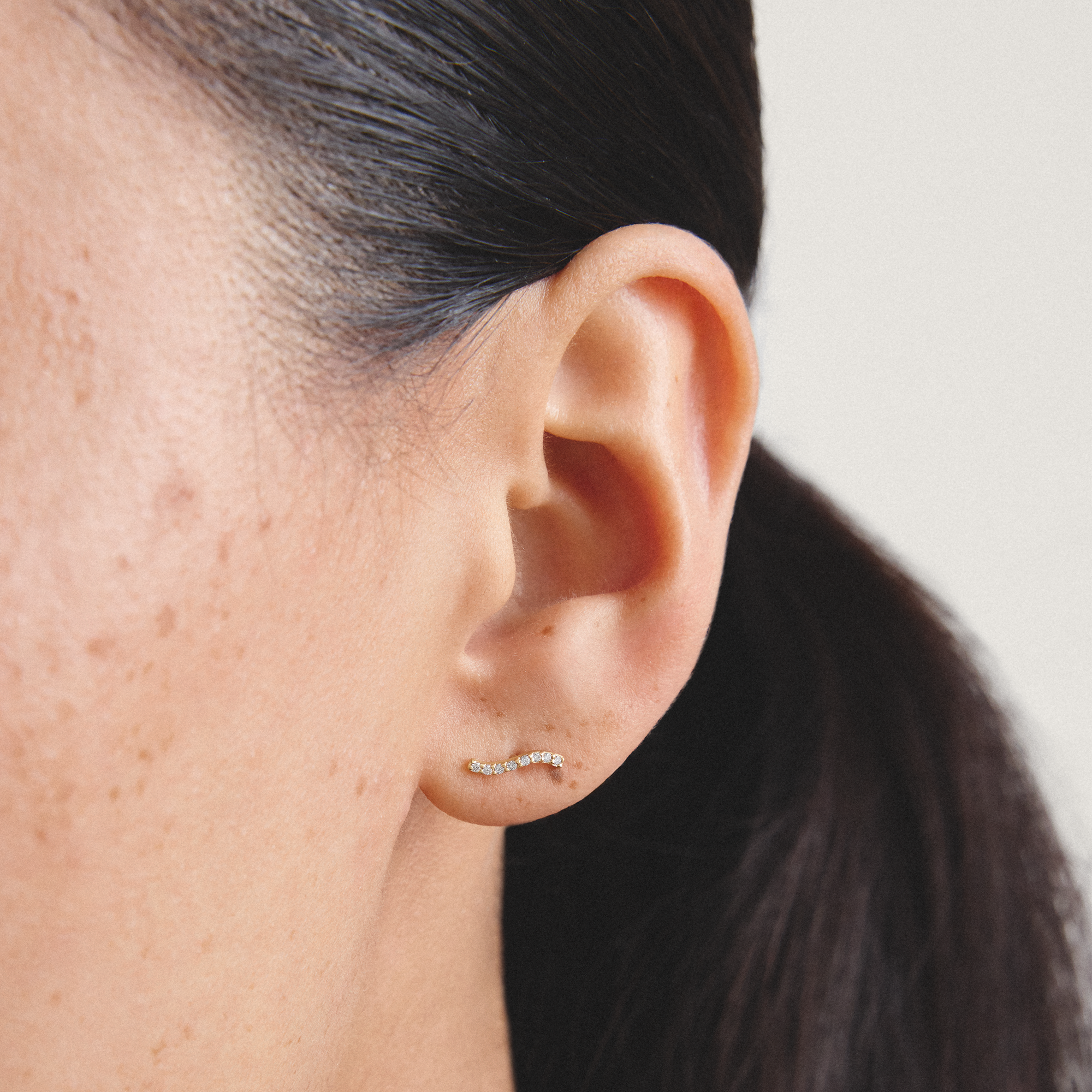 THOMAS SABO Paar Ohrstecker »geschwungen gelbgoldfarben« mit Zirkonia (synth.)
