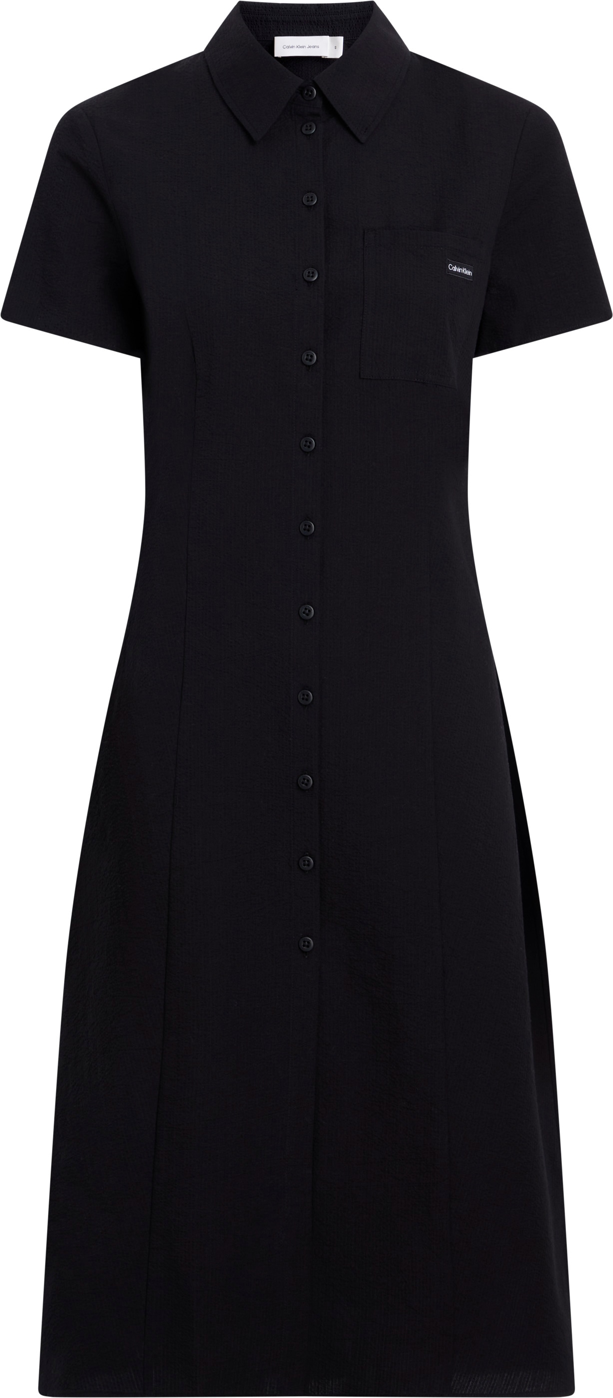 Calvin Klein Jeans Hemdblusenkleid "SEERSUCKER BUTTON DOWN DAY DRESS" Brust günstig online kaufen