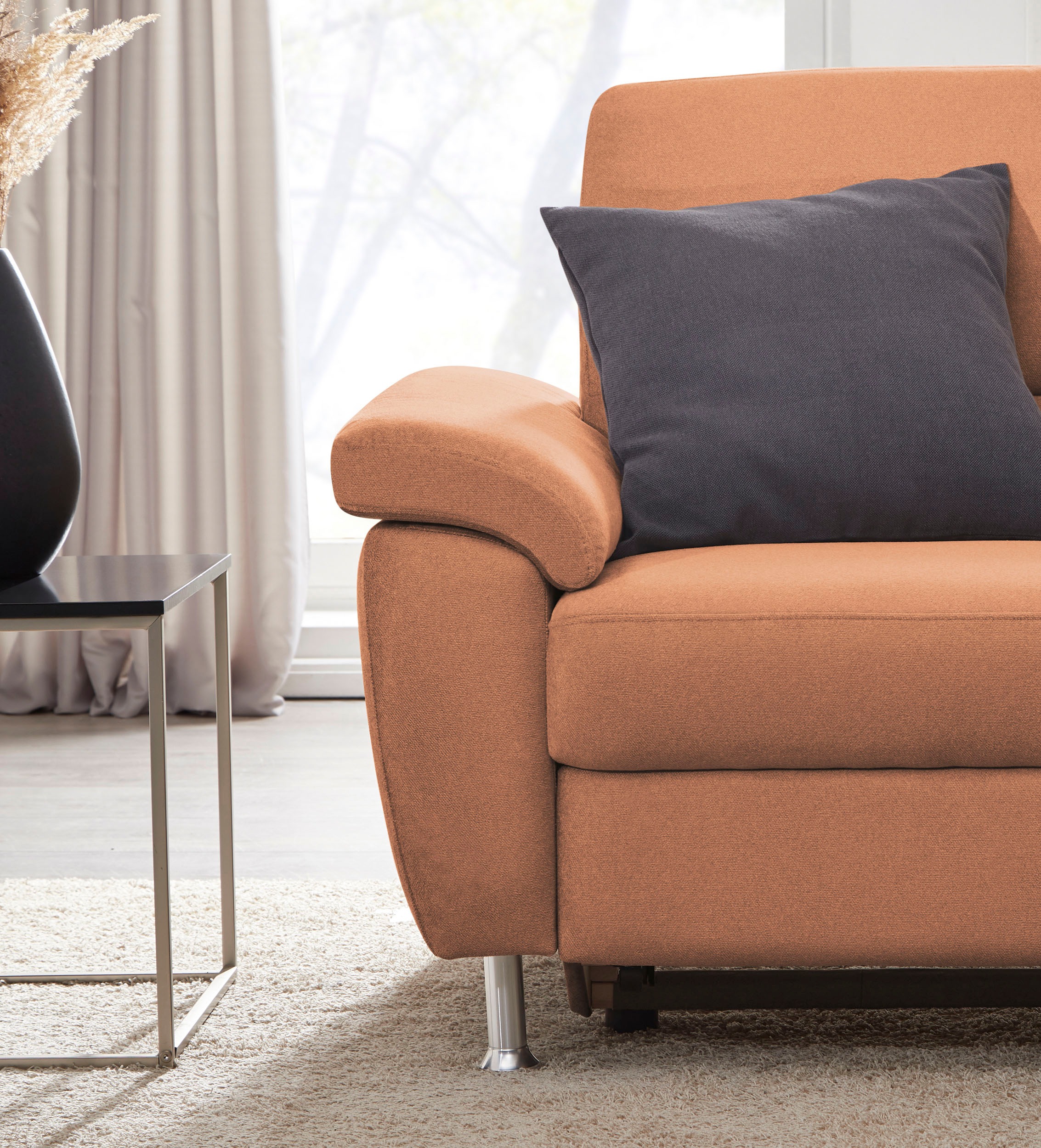 CALIZZA INTERIORS Ecksofa »Onyx L-Form«, Recamiere links oder rechts, wahlweise mit Bettfunktion, Breite 270 cm