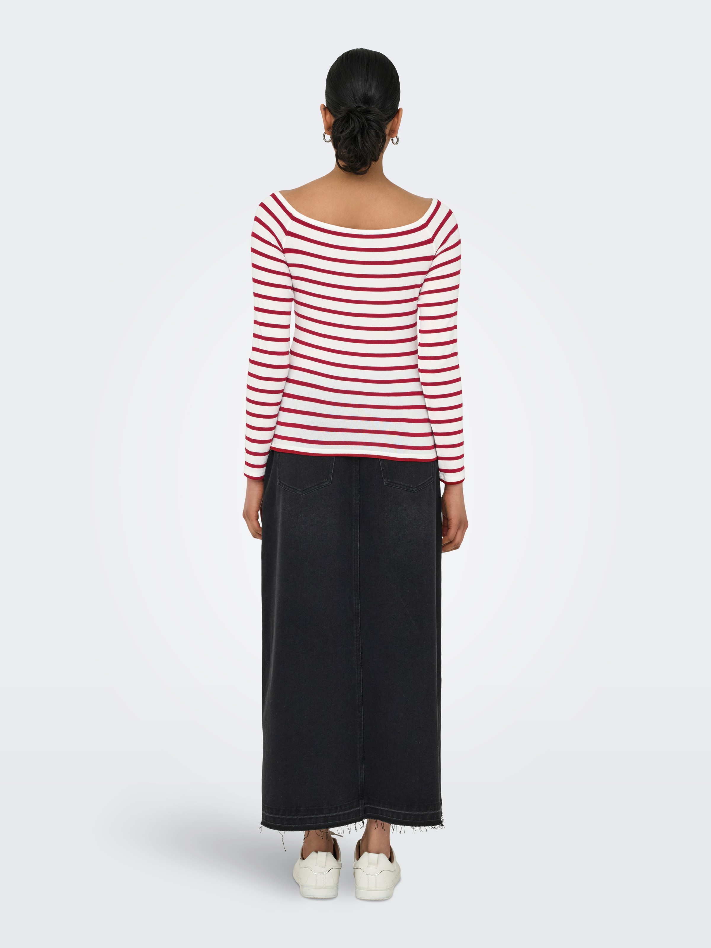 ONLY Langarmshirt »ONLGLAMOUR L/S BOAT NECK TOP BOX CC JRS«