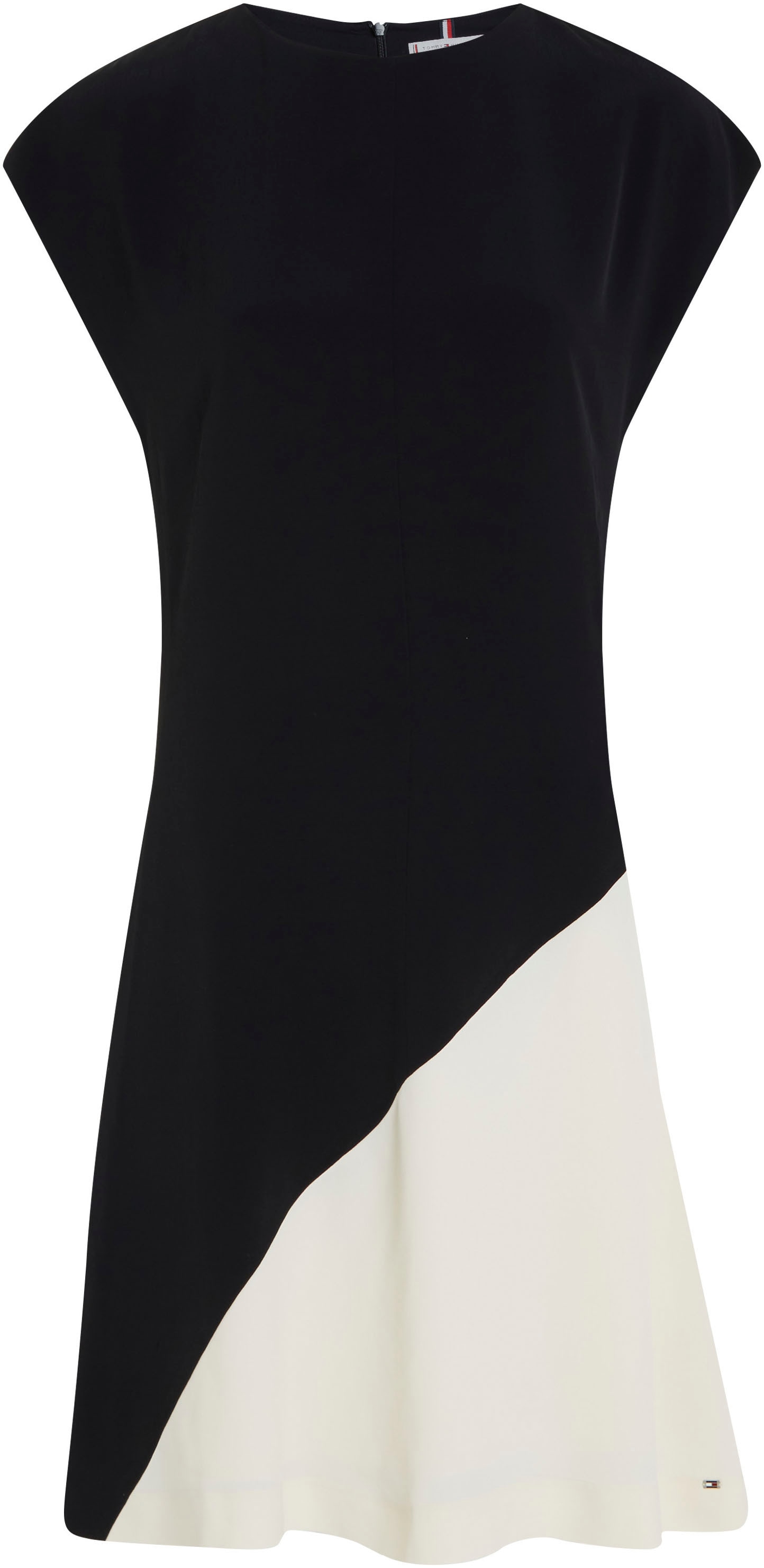 Tommy Hilfiger Blusenkleid »VISCOSE BLOCKED KNEE DRESS«, mit Logopatch für  bestellen | BAUR