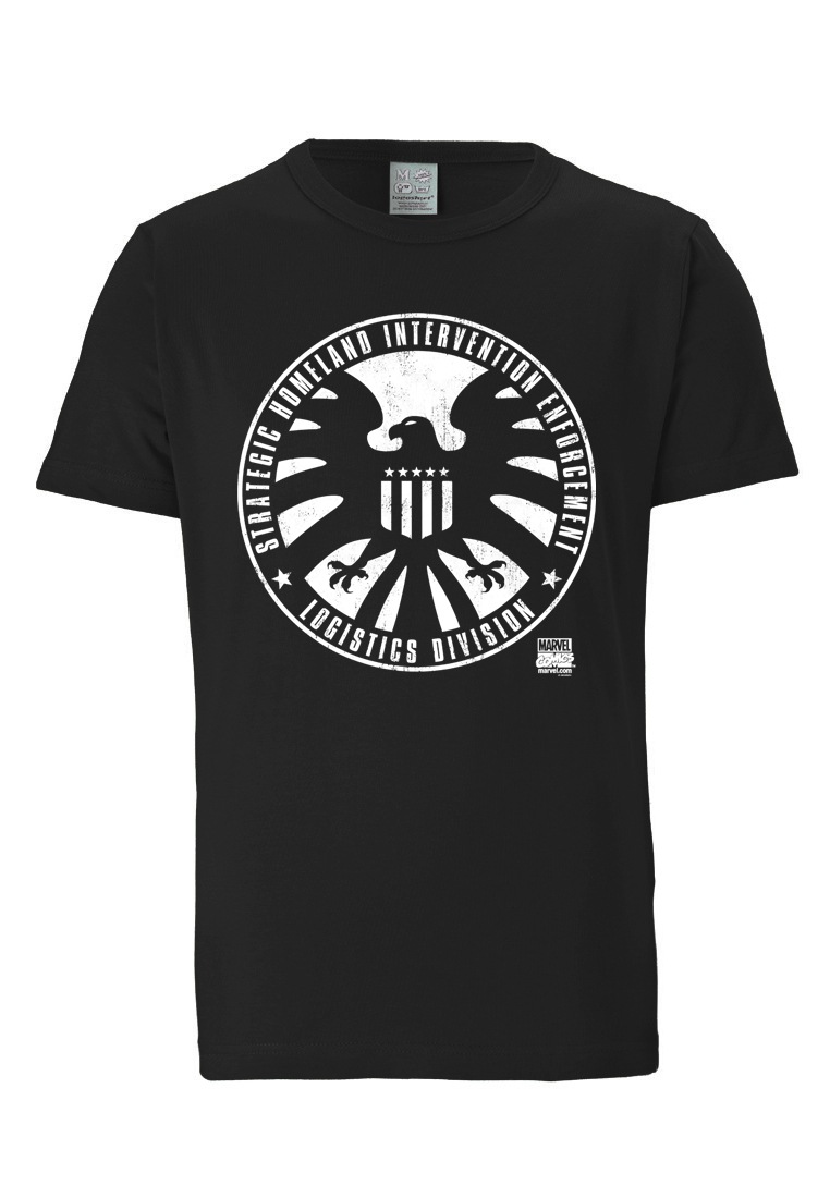LOGOSHIRT T-Shirt »S.H.I.E.L.D. - Logo - Marvel Comics«, mit Shield-Retro-Print