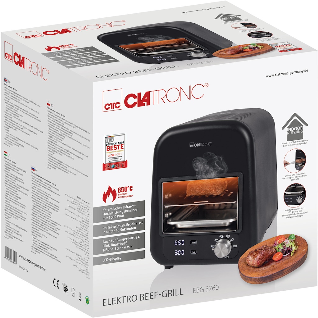 CLATRONIC Tischgrill »EBG 3760«, 1600 W