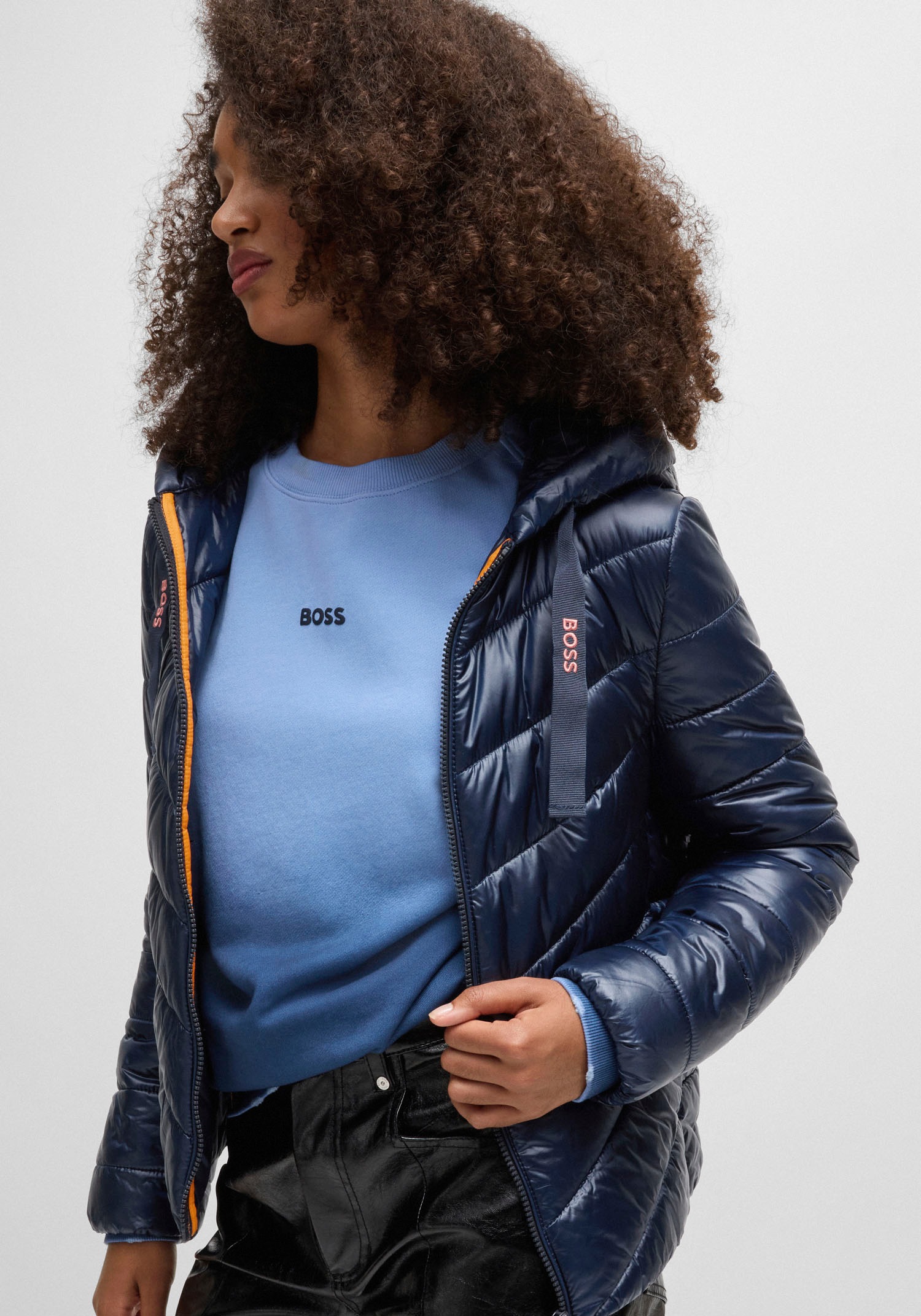 BOSS ORANGE Outdoorjacke "Palatori Premium Damenmode", mit Kapuze, mit Kapu günstig online kaufen