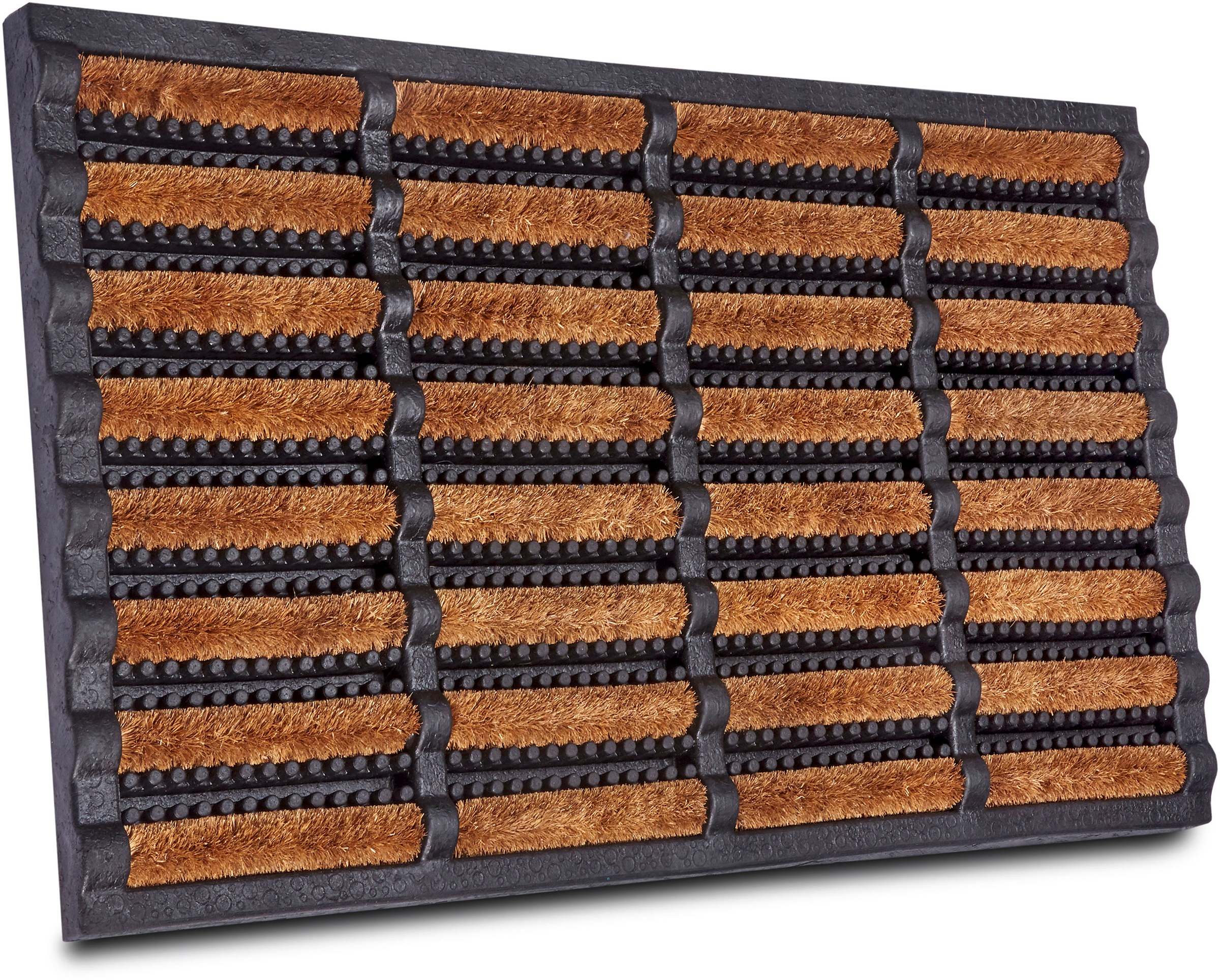 HANSE Home Fußmatte "Schmutzfangmatte Brushes Mat, Türmatte" rechteckig 25 mm Höhe Kokos, Gummi, Schmutzfangmatte, Outdoor, Rutschfest, Innen, Kokosmatte