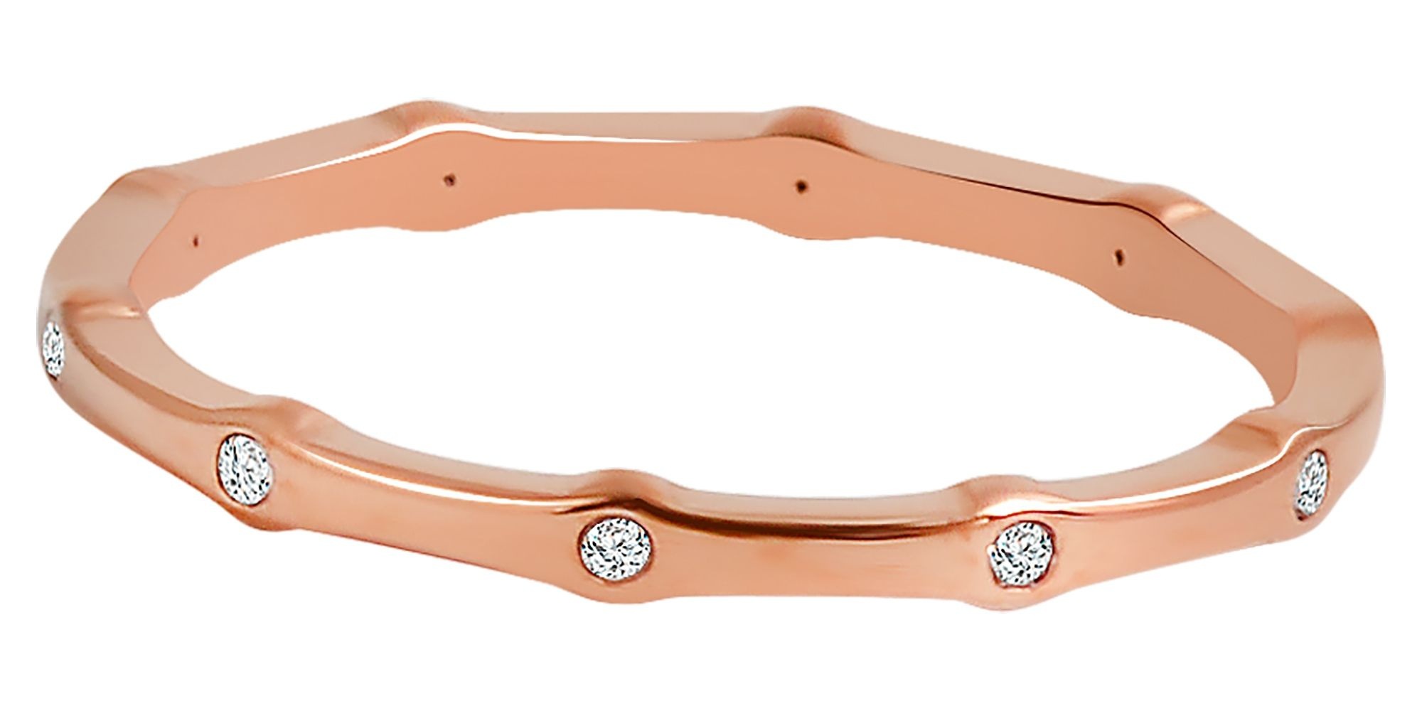 Adelia´s Fingerring »Damen Ring aus Edelstahl mit Strass Steinchen«