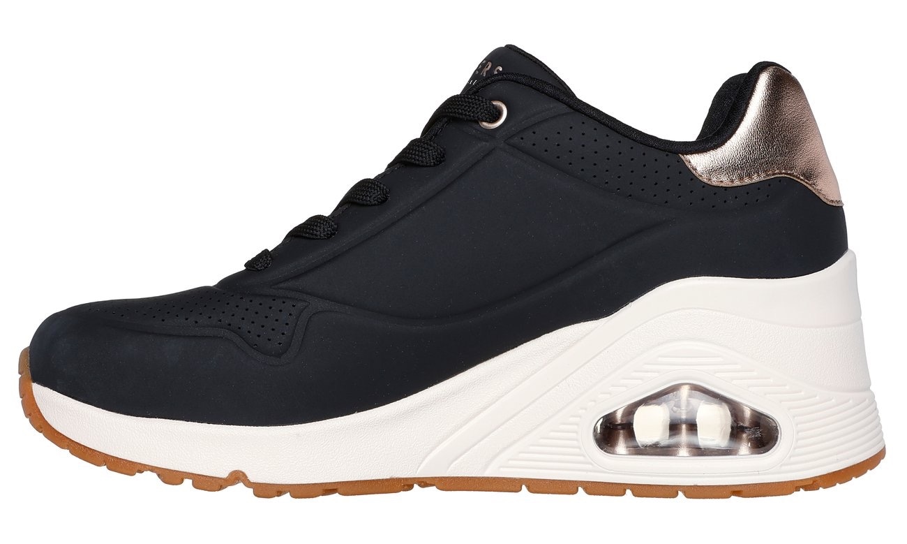 Skechers Sneaker »UNO WEDGE-HI STEPS«, Keilsneaker, Schnürschuh mit Air-Cooled Memory Foam