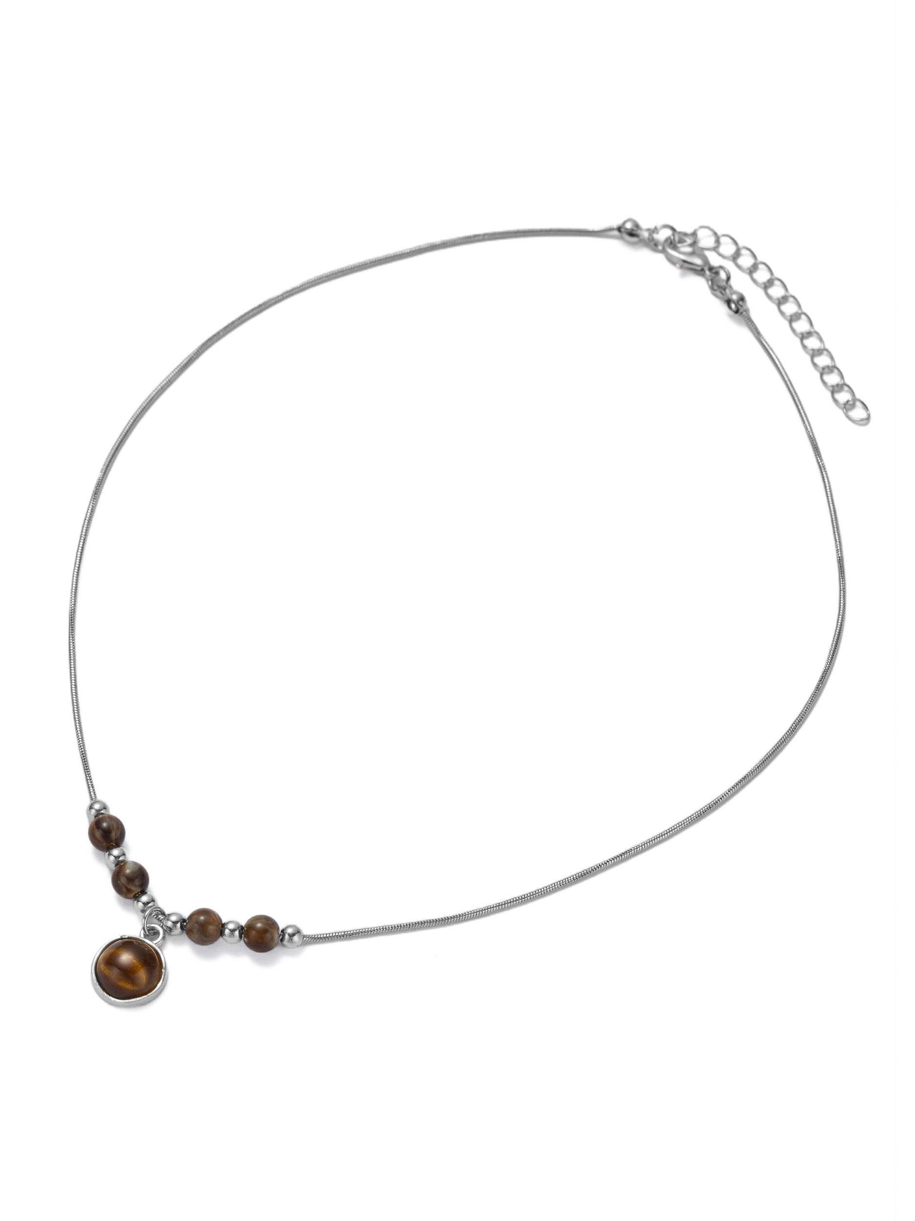 Aniston JEWELRY & WATCHES Ketten-Set »Multipack Schmuck Geschenk Edelstahl Leder Halsschmuck Edelstein« Made in Germany - mit Tigerauge