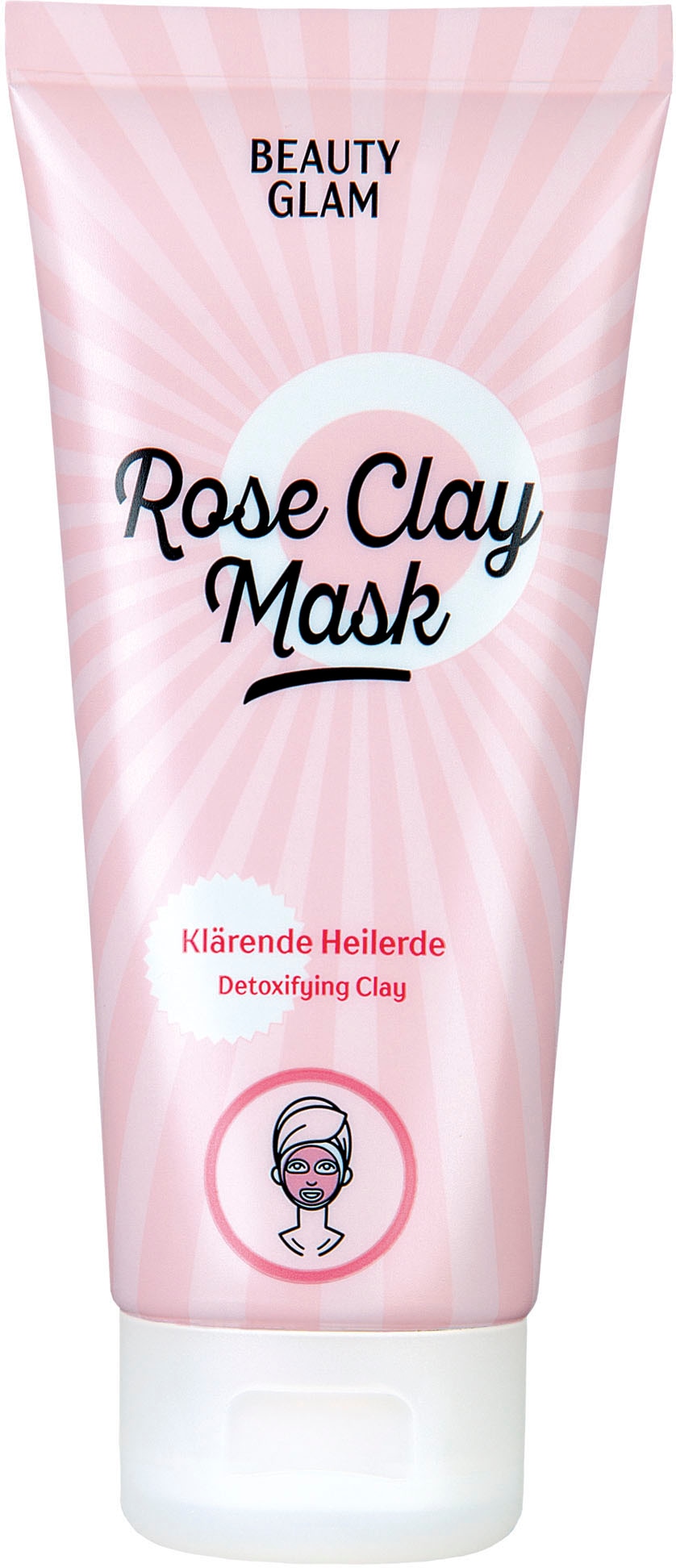 BEAUTY GLAM Gesichtsmaske »Beauty Glam Rose Clay Mask«, Mit antibakteriellen Mineralien, entfernt Mitesser, stärkt die Haut.