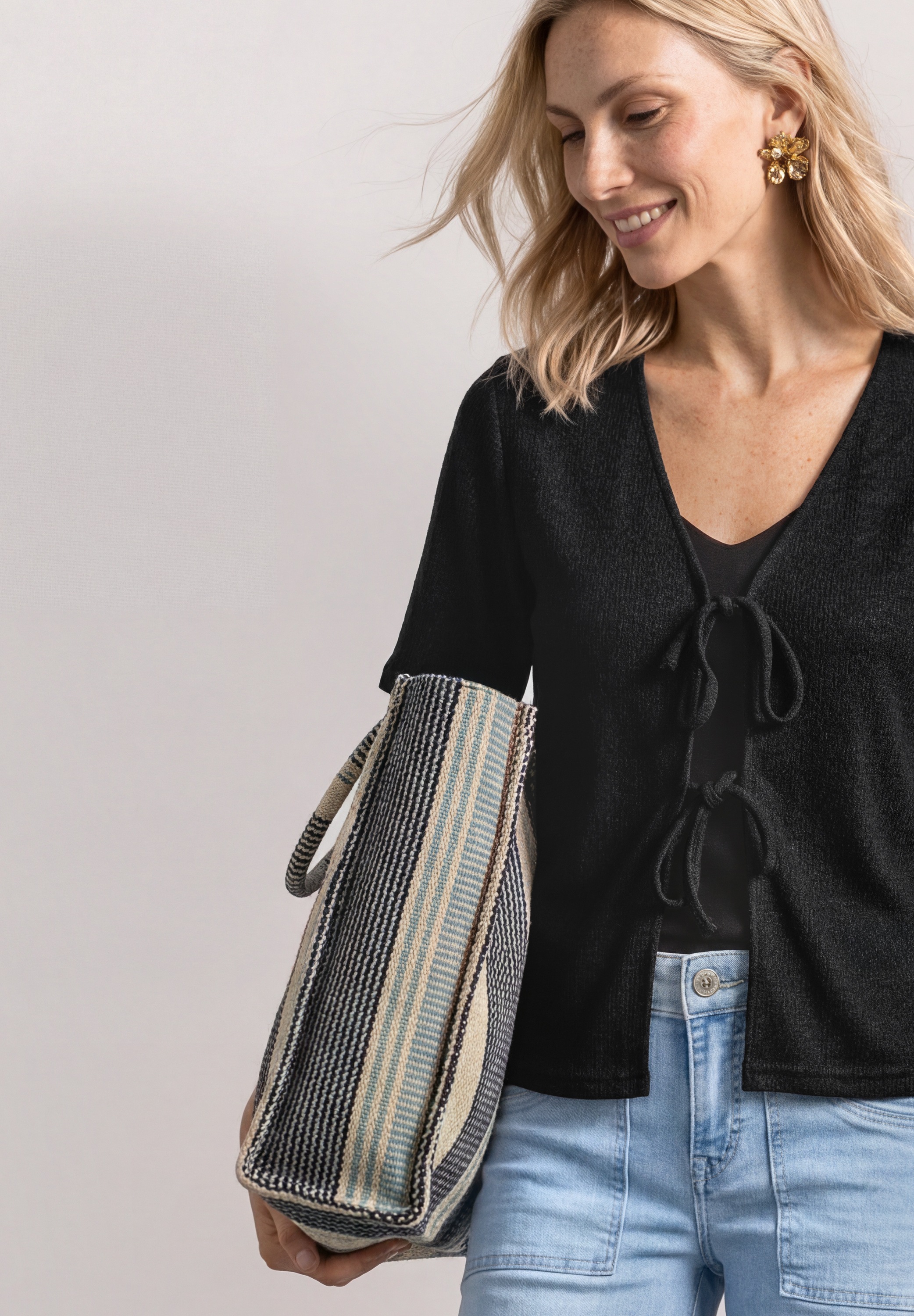 STREET ONE Cardigan aus softem Materialmix