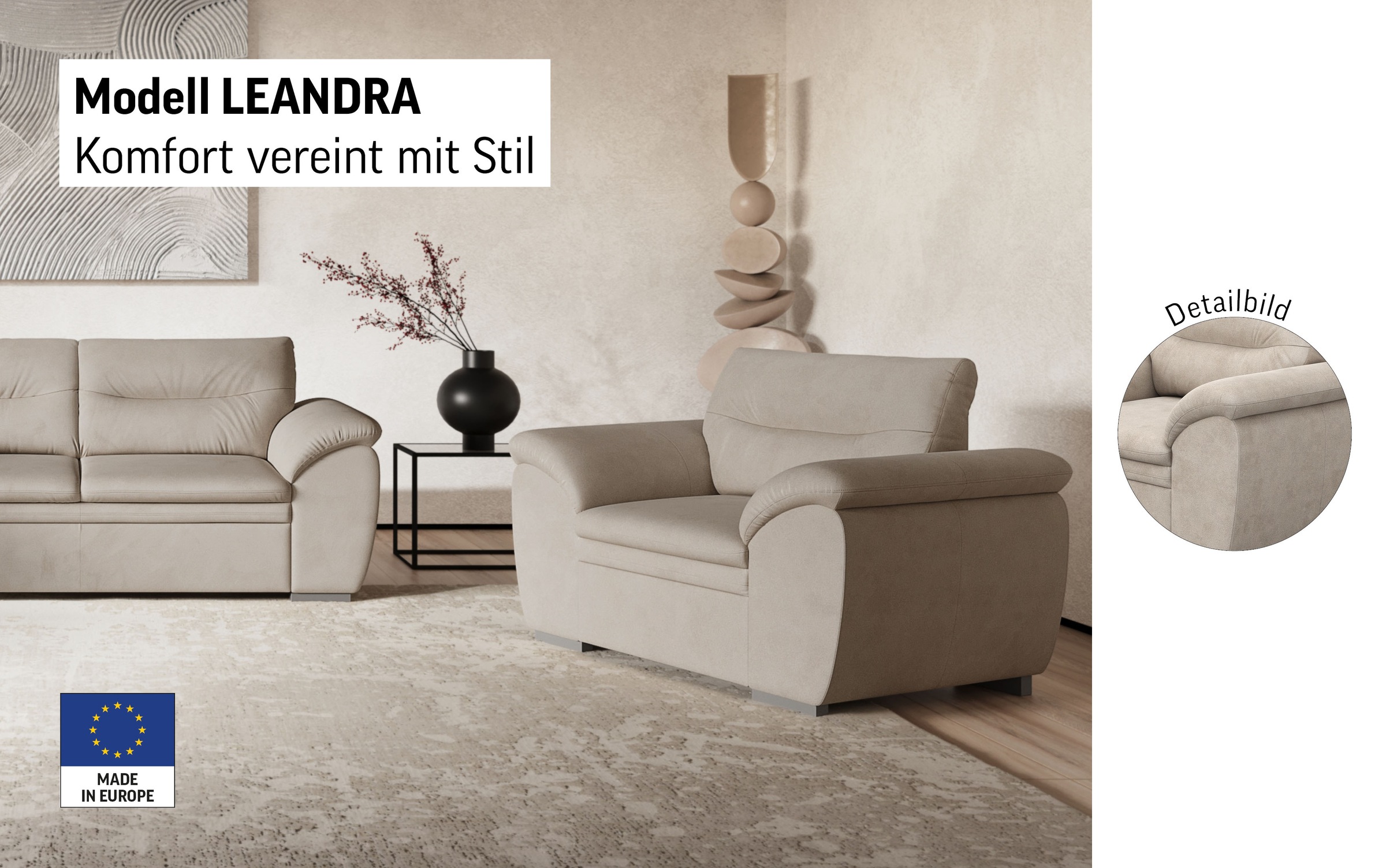 COTTA Sessel "Leandra", Polstergarnitur, auch als Set erhältlich günstig online kaufen