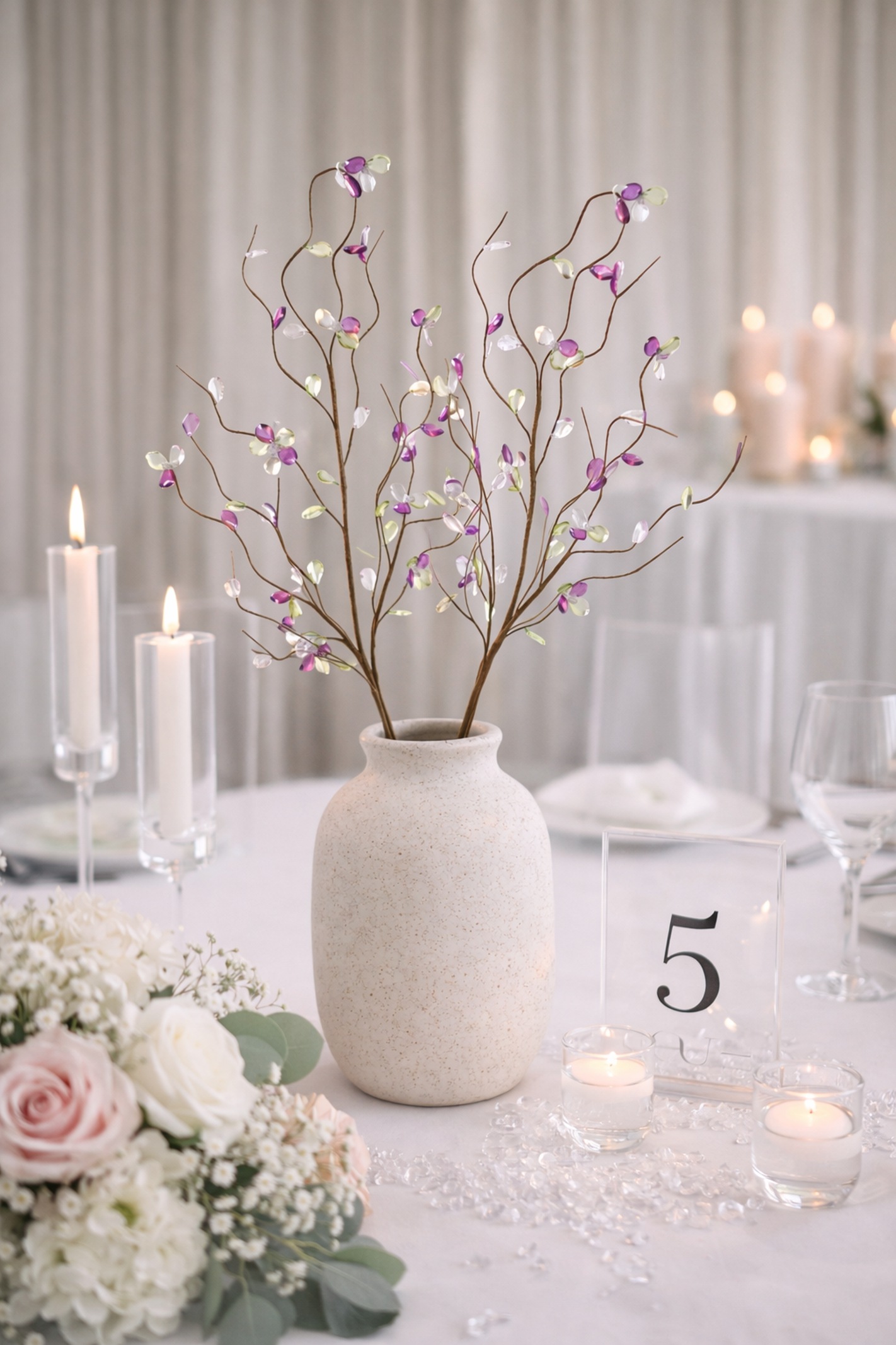 I.GE.A. Kunstzweig "Deko-Zweig mit Blüten" 2er Set Ast Blume Einzelblume Fl günstig online kaufen