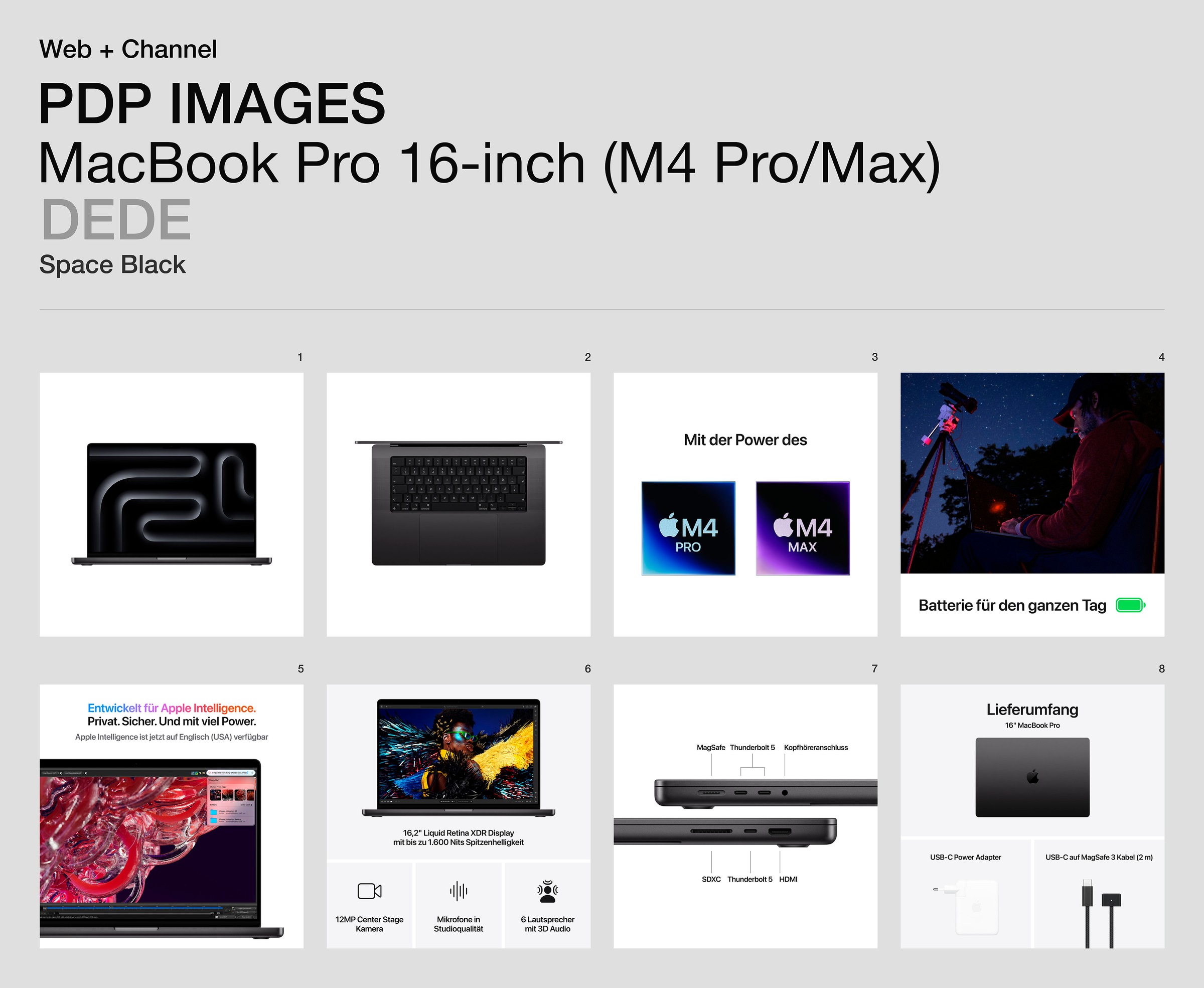 Apple Notebook »MacBook Pro 16" M4 Max«, 41,05 cm, / 16,2 Zoll, Apple, M4 Max, 40-Core GPU, 1000 GB SSD