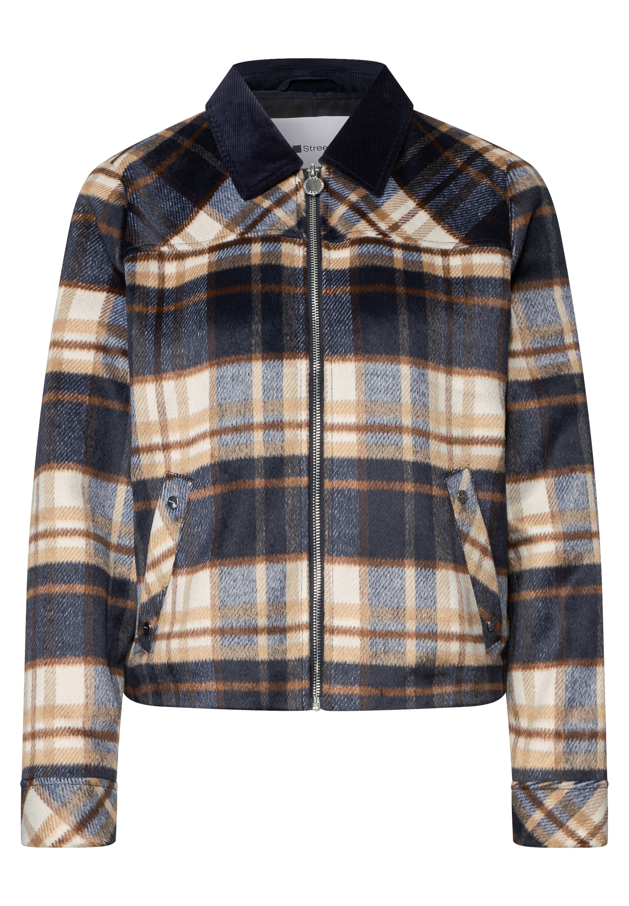STREET ONE Kurzjacke ohne Kapuze mit Karomuster