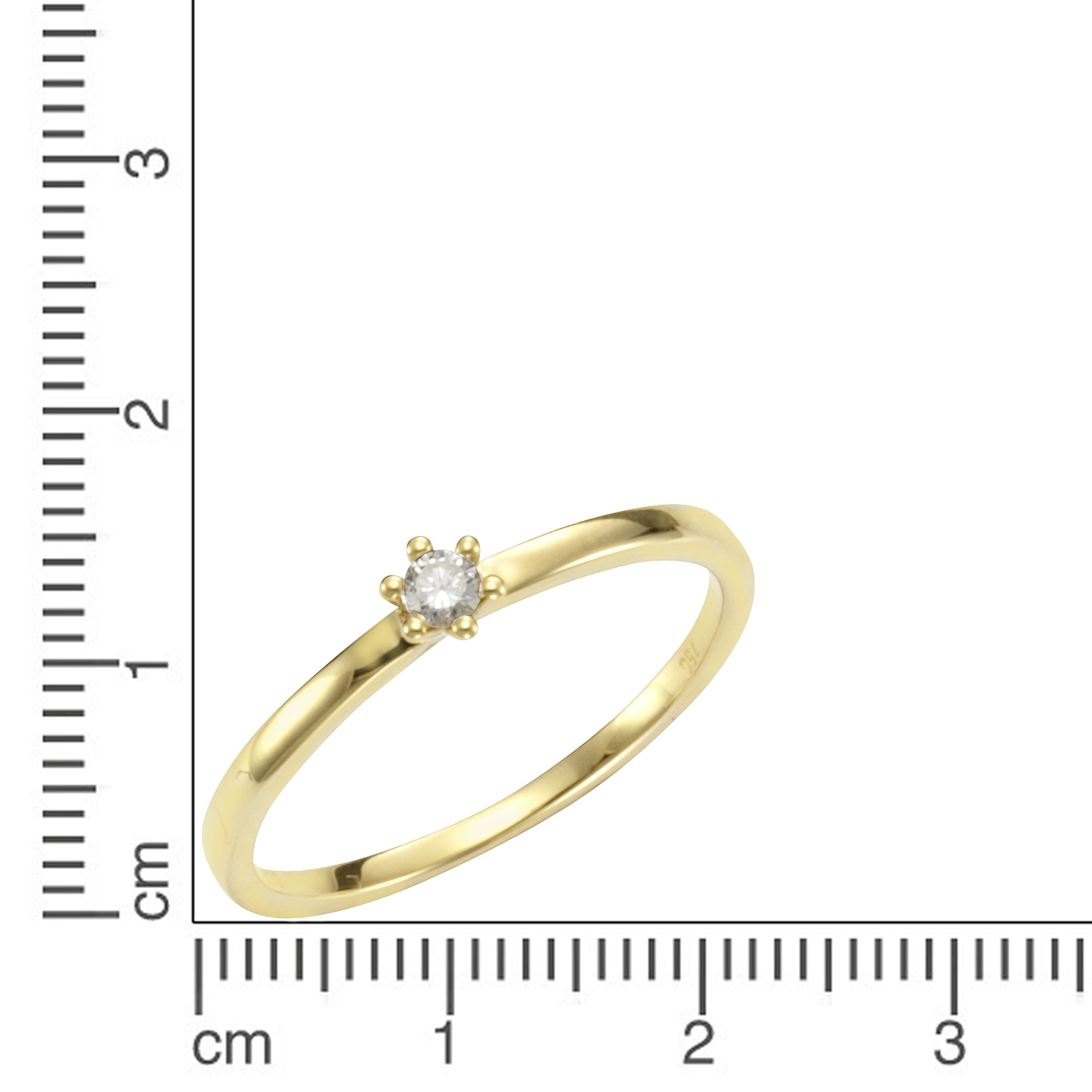 Orolino Fingerring »750/- Gelbgold Brillant« JU6874