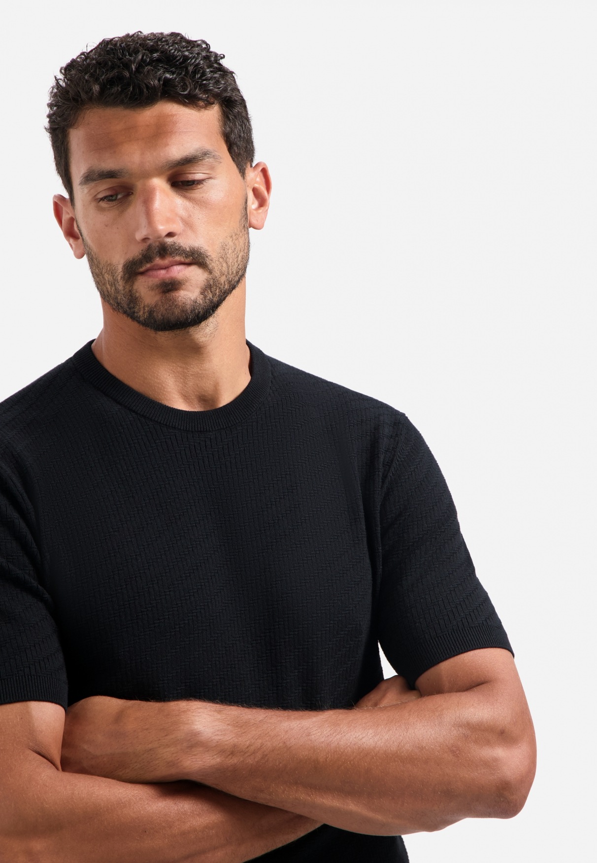 NO EXCESS T-Shirt »No Excess Gestricktes T-Shirt«