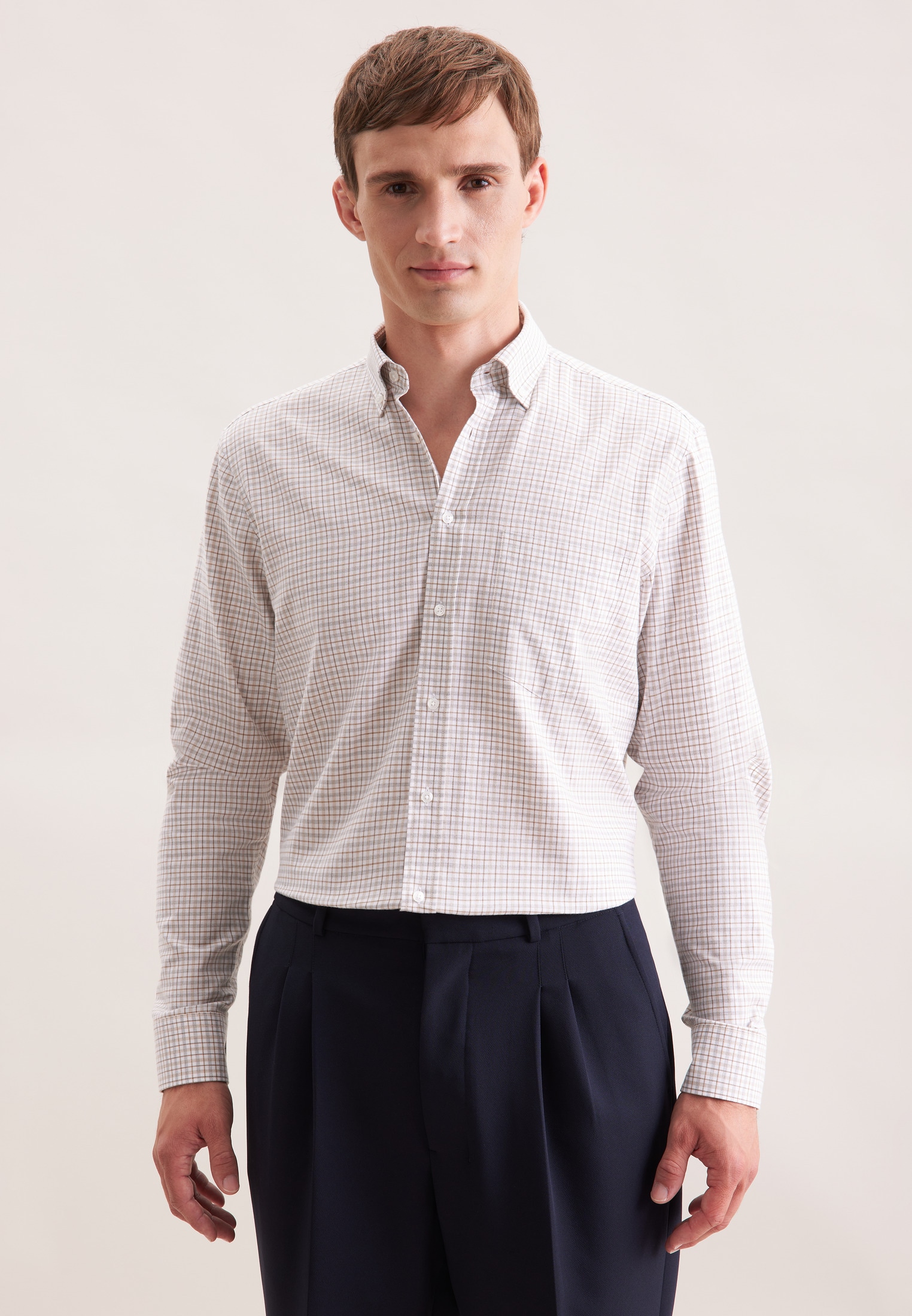 seidensticker Flanellhemd "Schwarze Rose", Regular 1/1 Button-Down-Kragen D günstig online kaufen