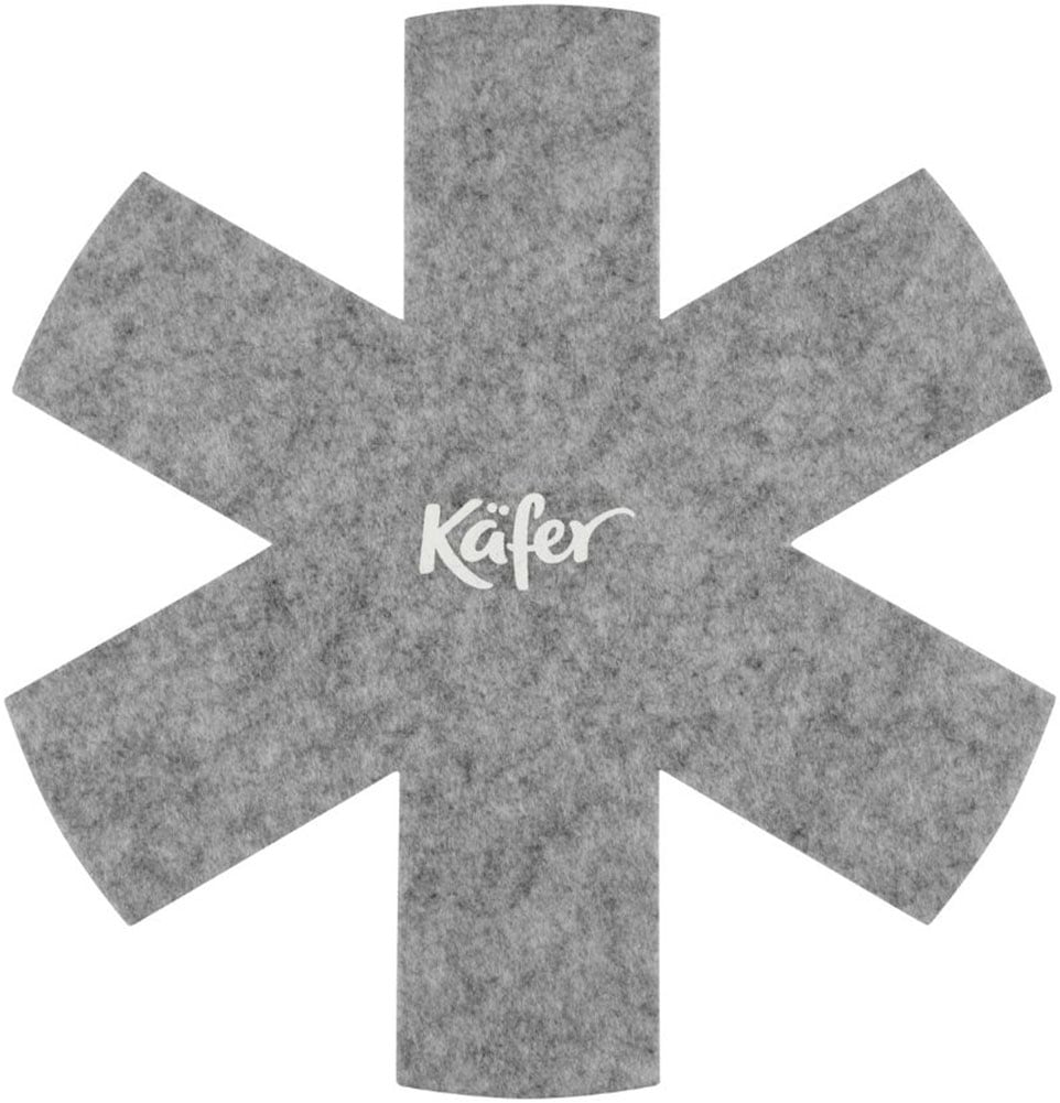 Käfer Pfannenschoner Topf- und Pfannenuntersetzer, 3er-Set, Ø 38 cm, schützt, flexibel, waschbar, platzsparend