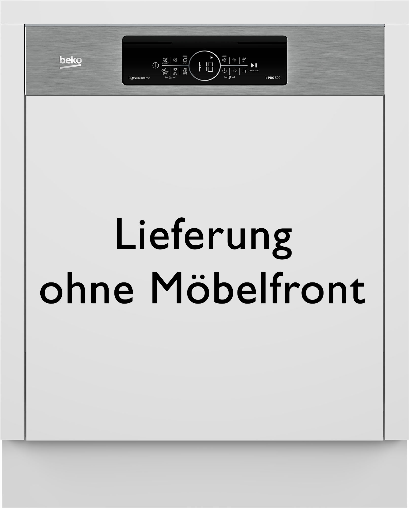 BEKO teilintegrierbarer Geschirrspüler "BDSN36550XP" 8,9 l 15 tlg. Maßgedecke Doppelt gut organisiert – inklusive Besteckschublade und Besteckkorb