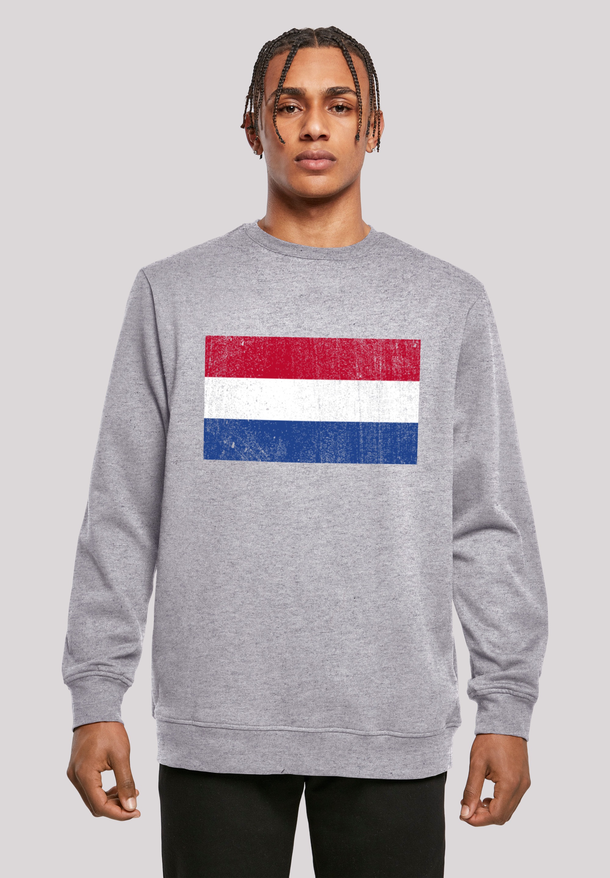 F4NT4STIC Kapuzenpullover "Netherlands NIederlande Holland Flagge distressed", Print