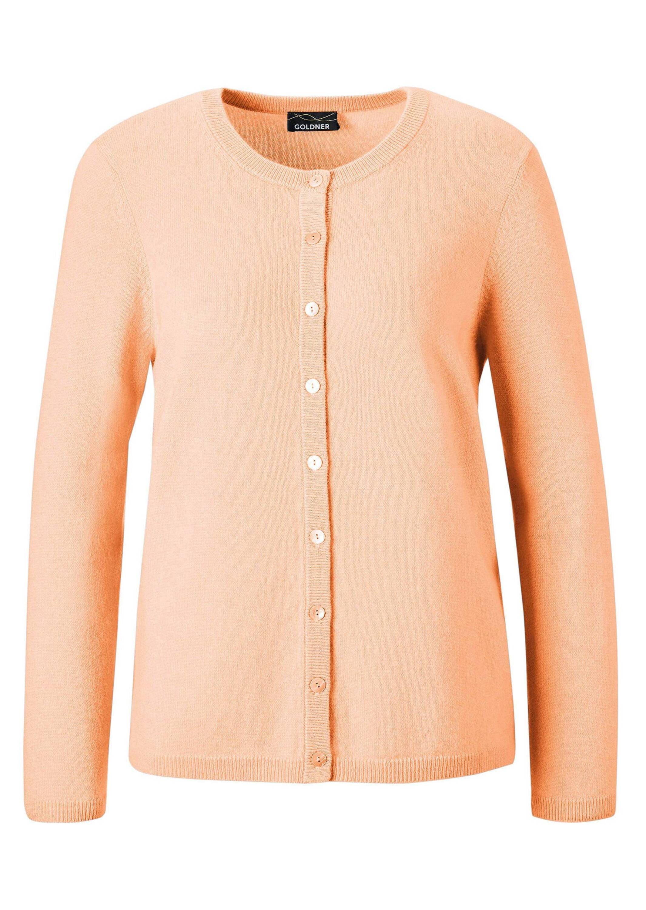 GOLDNER Strickjacke "Eleganter Herbstcardigan mit Rundhals" Ohne