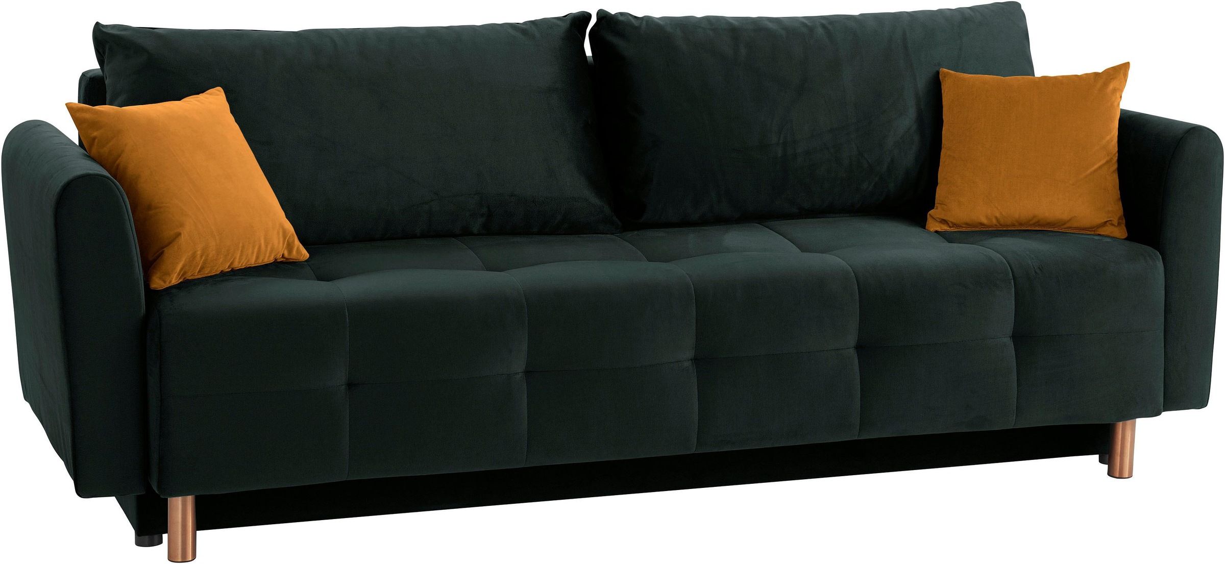 Home affaire Schlafsofa "Nordic" mit Federkern und Metallbeinen, Steppung i günstig online kaufen