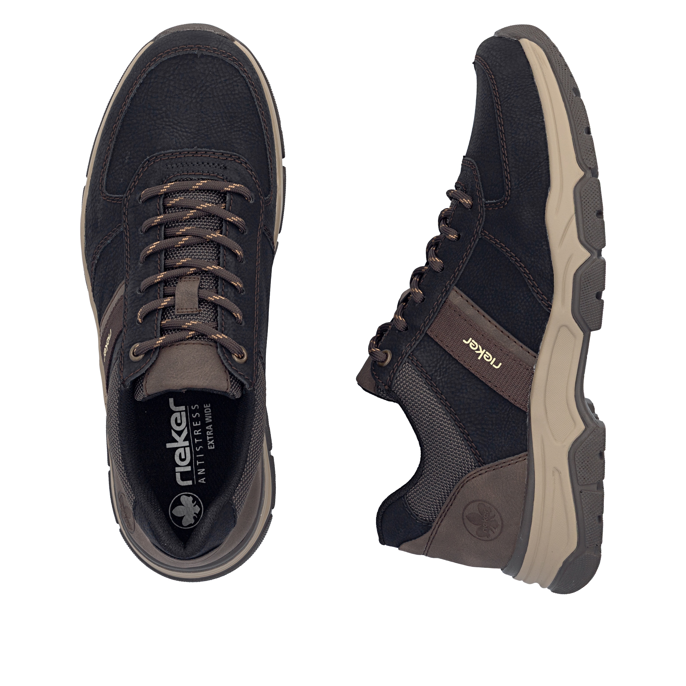 Rieker Sneaker  , Freizeitschuh, Outdoorschuh, Schnürschuh mit gepolstertem Schaftrand