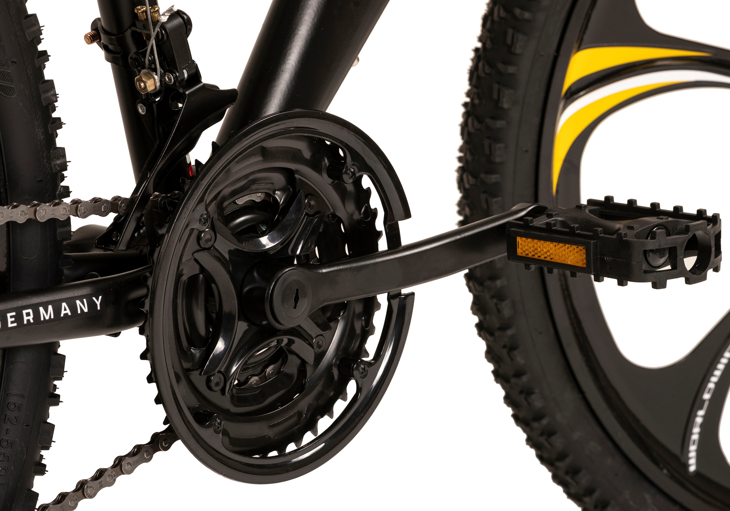 WYLD Mountainbike »Mountainbike Fully 26'' Bliss schwarz-gelb 21 Gänge«, 21 Gang, Kettenschaltung