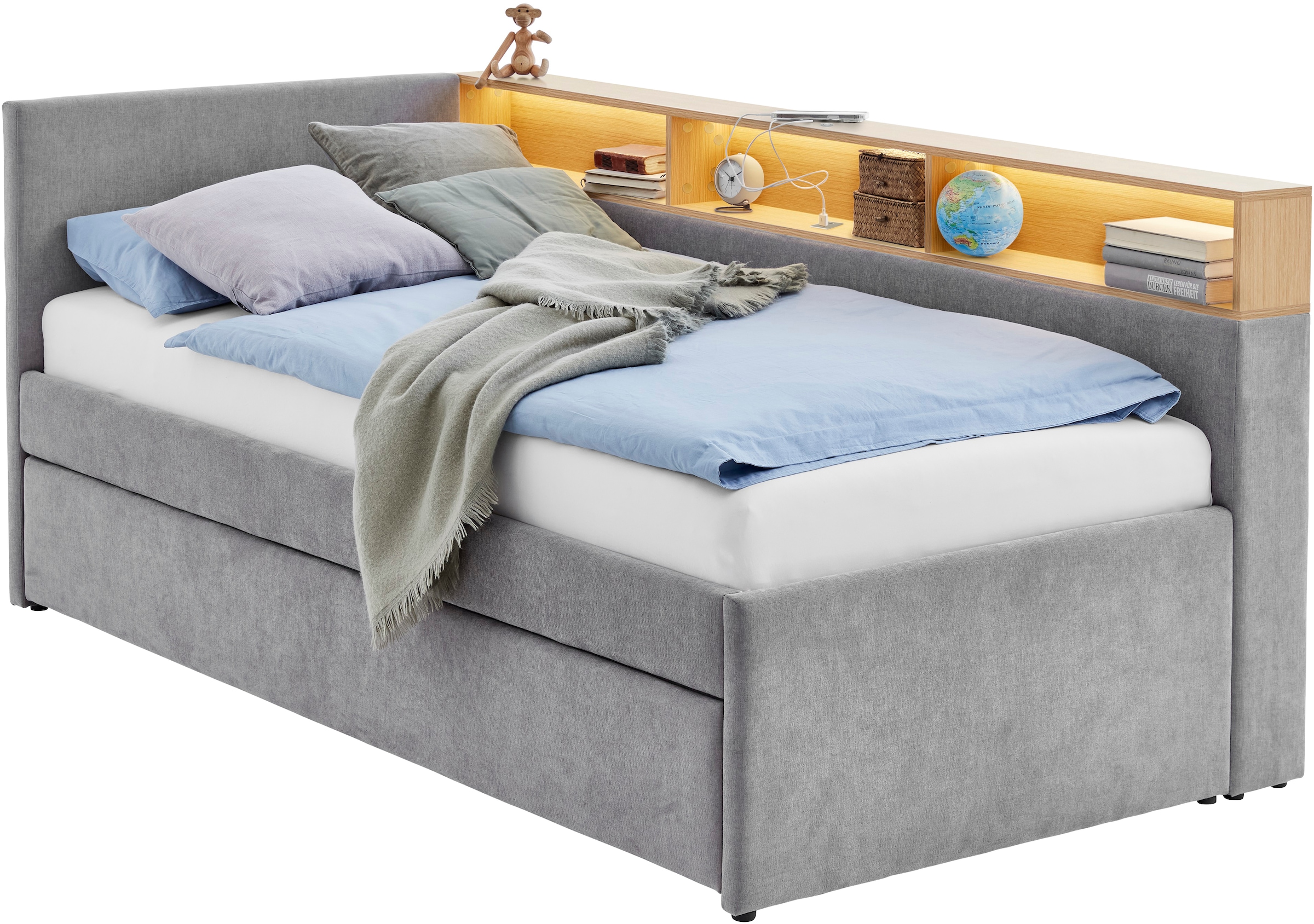 meise.möbel Kinderbett »UNO, Polsterbett wahlweise mit Tandemliege oder Stauraum-Schublade« Liegefläche 90x200, 120x200, 140x200cm