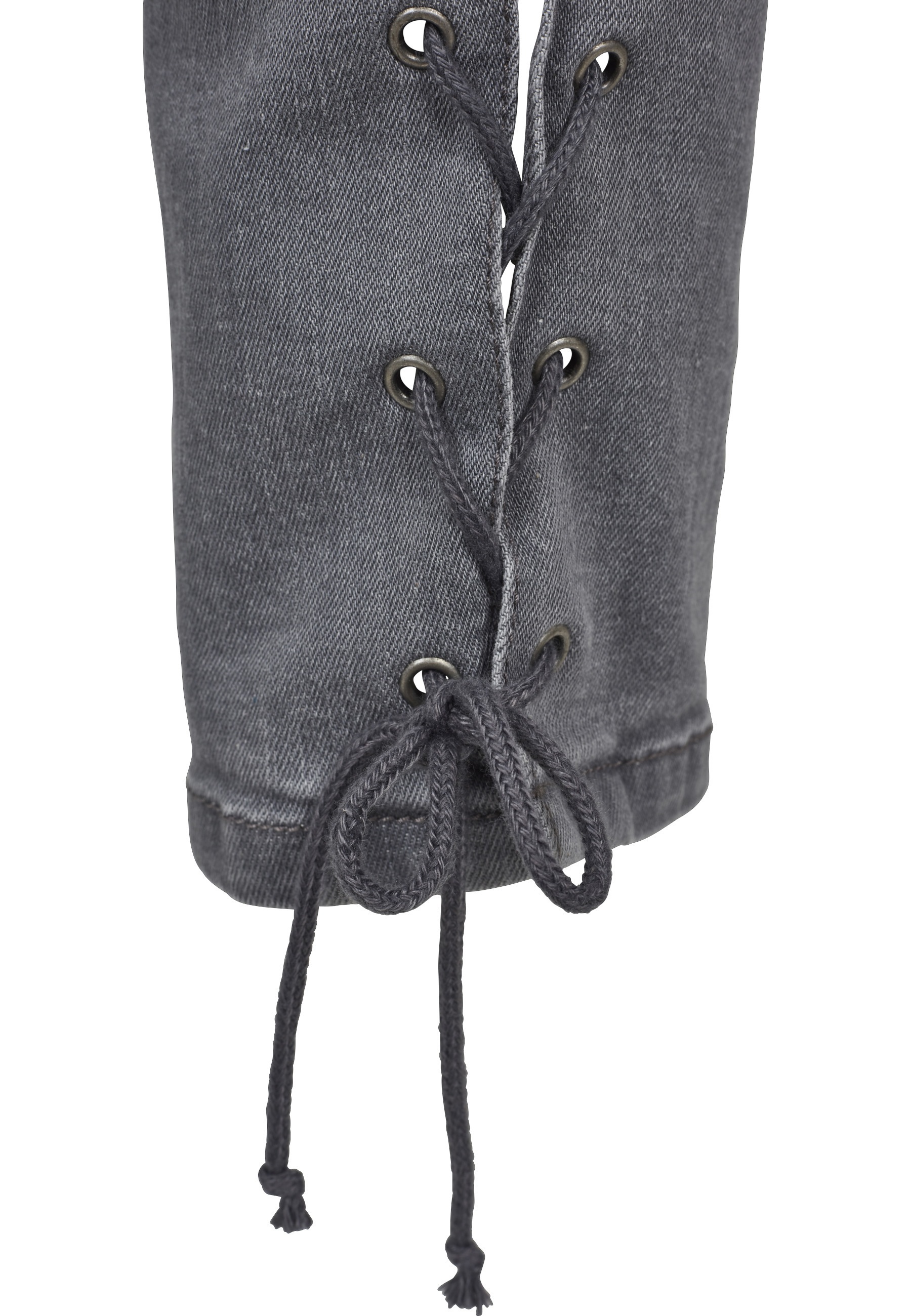 URBAN CLASSICS Bequeme Jeans »Urban Classics Damen Ladies Denim Lace Up Skinny Pants« 1 Stk.