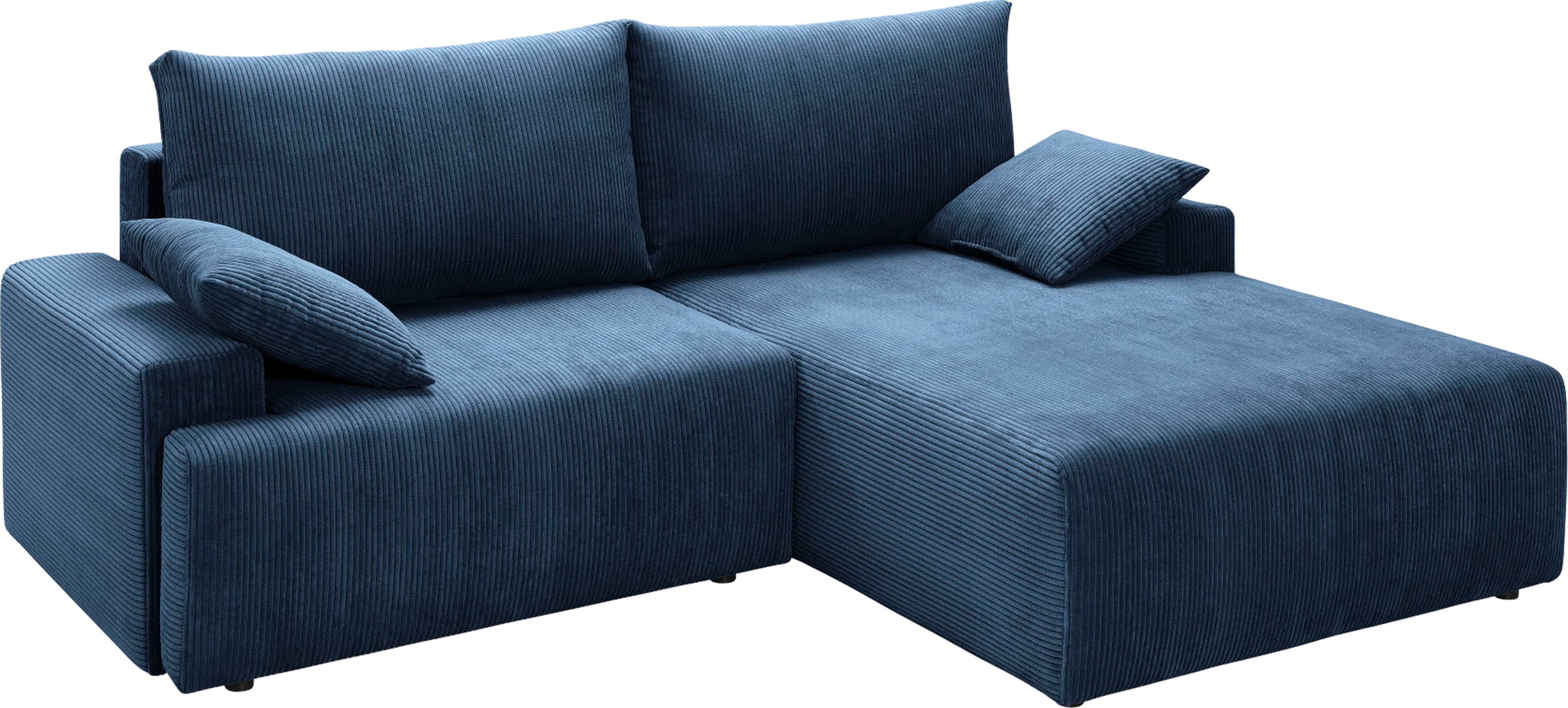 exxpo - sofa fashion Ecksofa »Orinoko, aktuelles Design und hoher Sitzkomfort, L-Form«, inkl. Bettfunktion und Bettkasten, schöne Farben im angesagten Cord