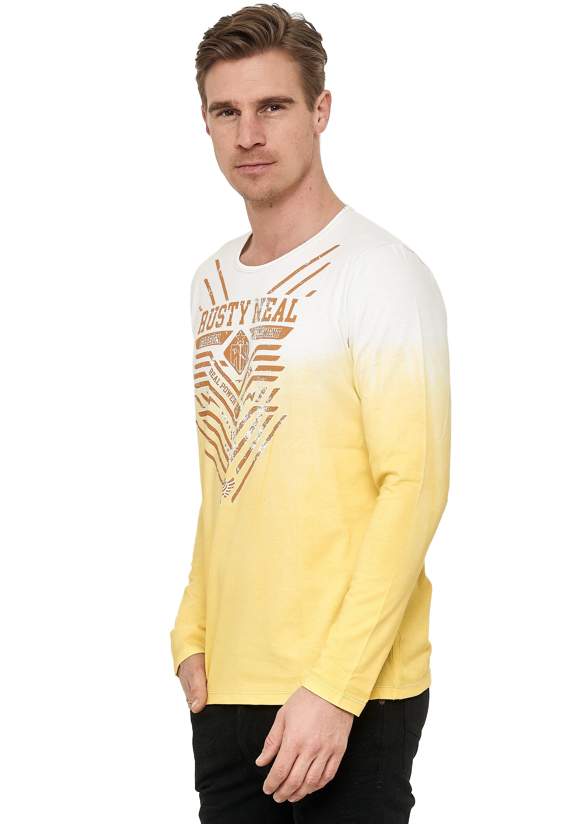 Rusty Neal Langarmshirt, mit eindrucksvollem Front-Print