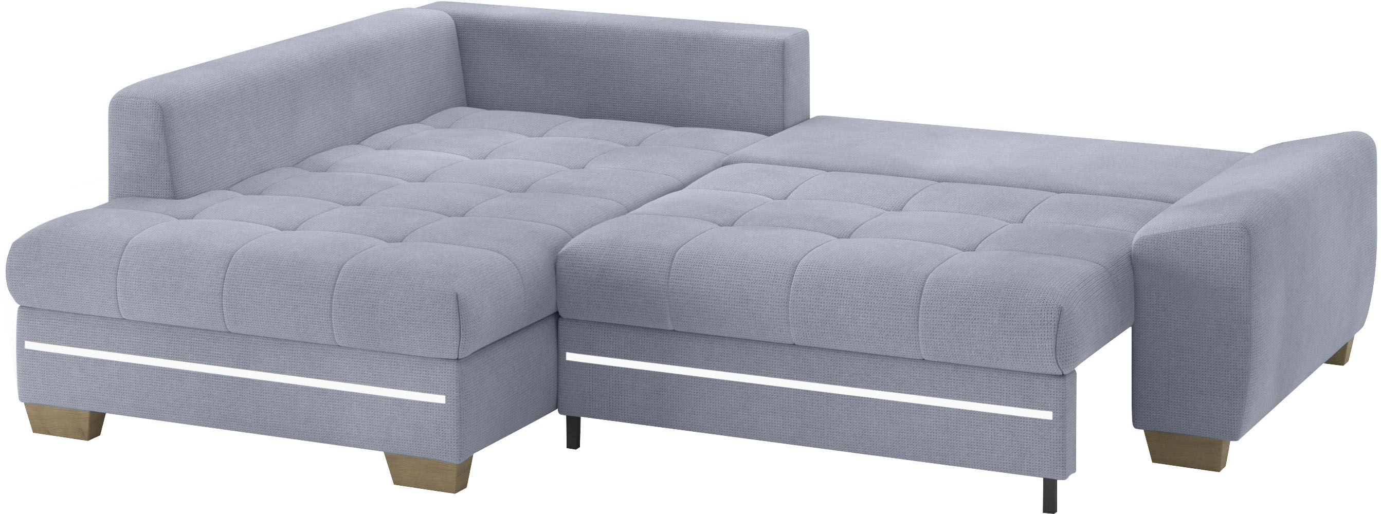 Thumbnail - Mr. Couch Ecksofa "Nikita II, L-Form" mit RGB-LED Beleuchtung, wahlweise mit Bett, Bettkasten, Kaltschaum