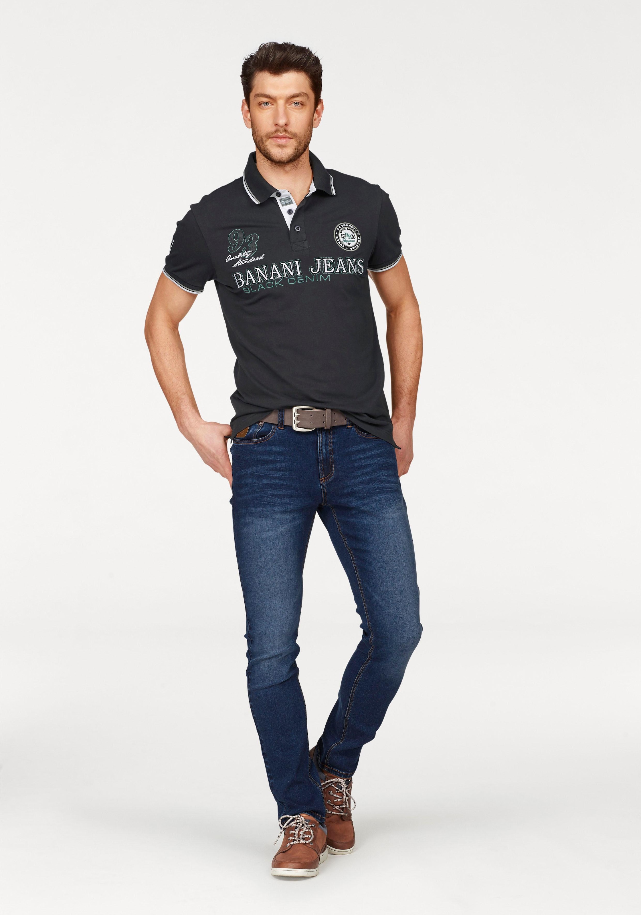 Bruno Banani Straight-Jeans »Hutch«, gerade Beinform, teilweise mit modischen Destroyed-Effekten