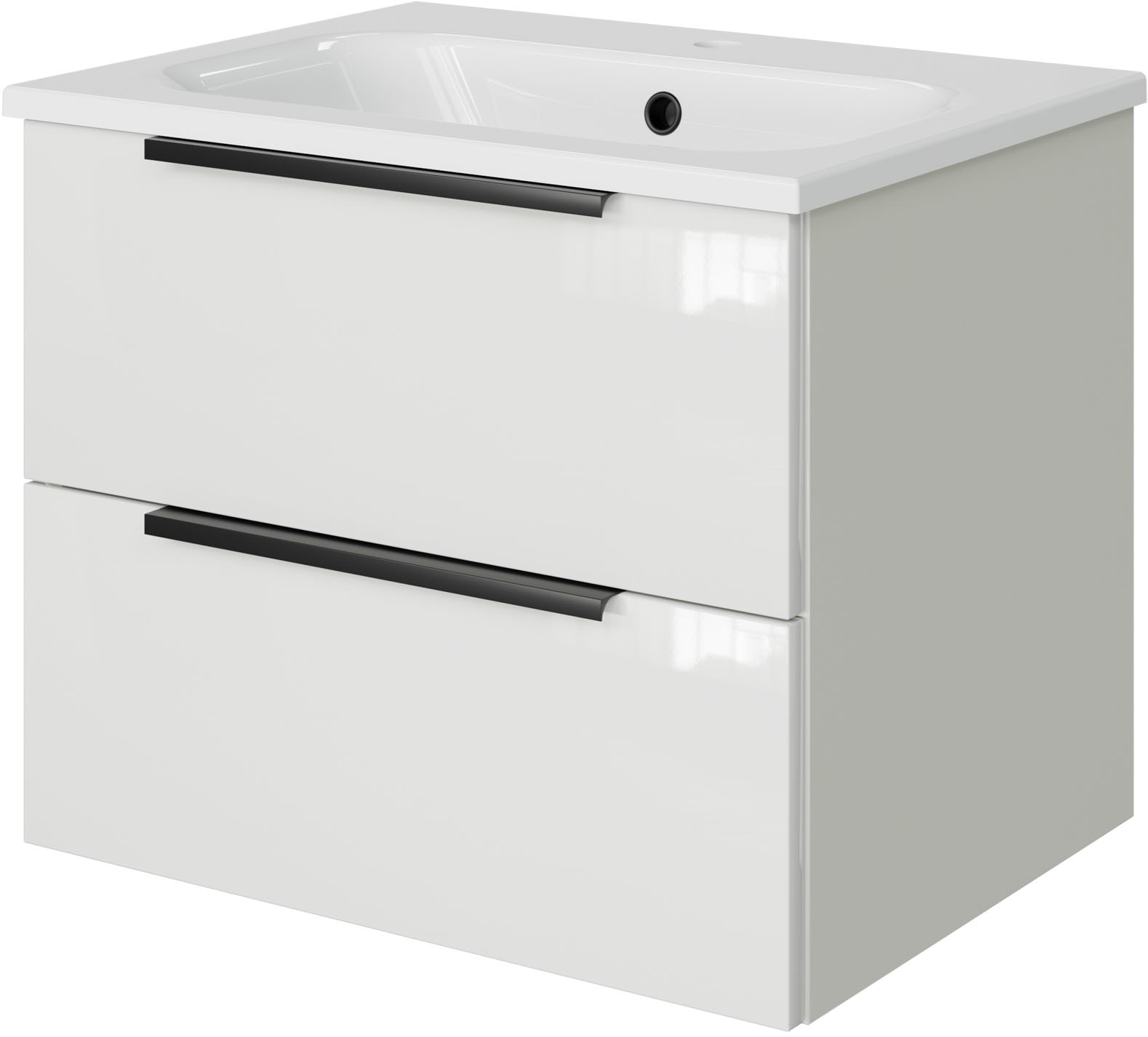 Saphir Badmöbel-Set "Mineralmarmor-Waschtisch mit Waschtischunterschrank" 2 Stk. tlg.