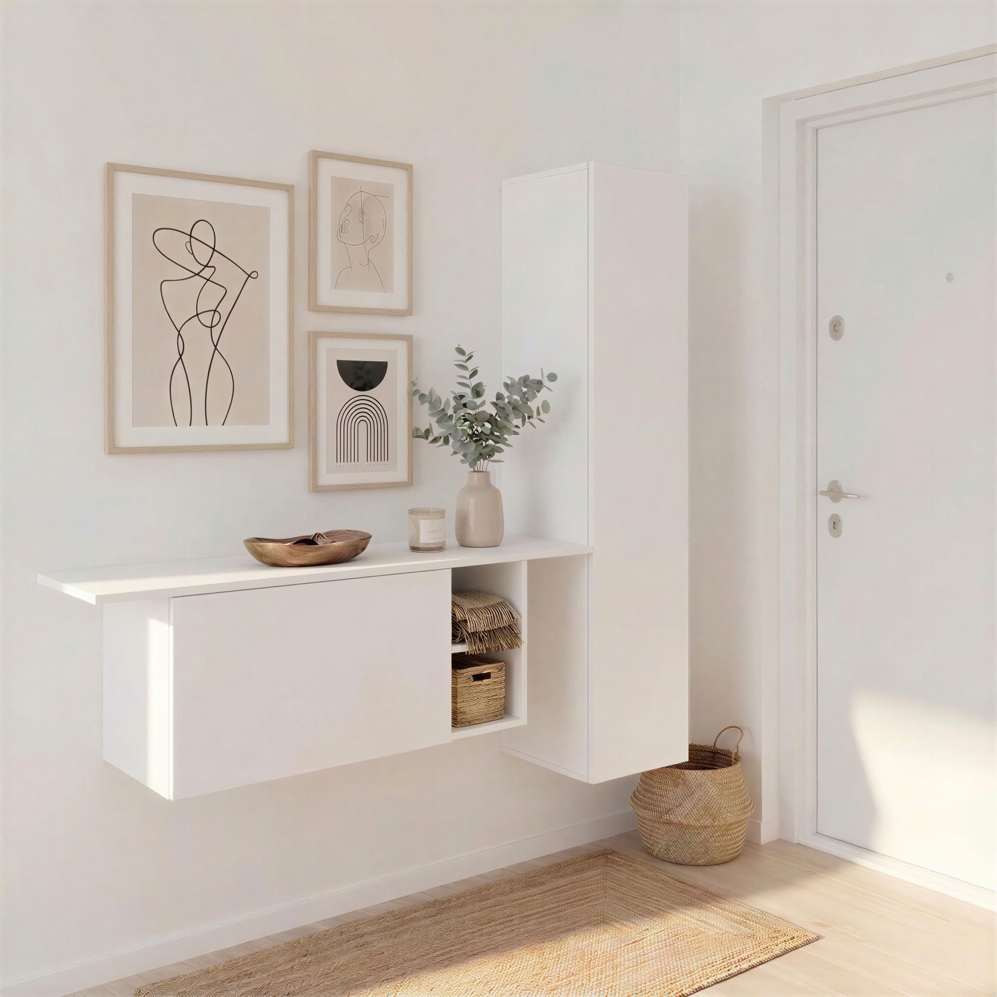 borchardt Möbel Garderoben-Set »Toledo, moderne hängende Garderobe, Schminktisch mit Regalfächern« Spar-Set, 