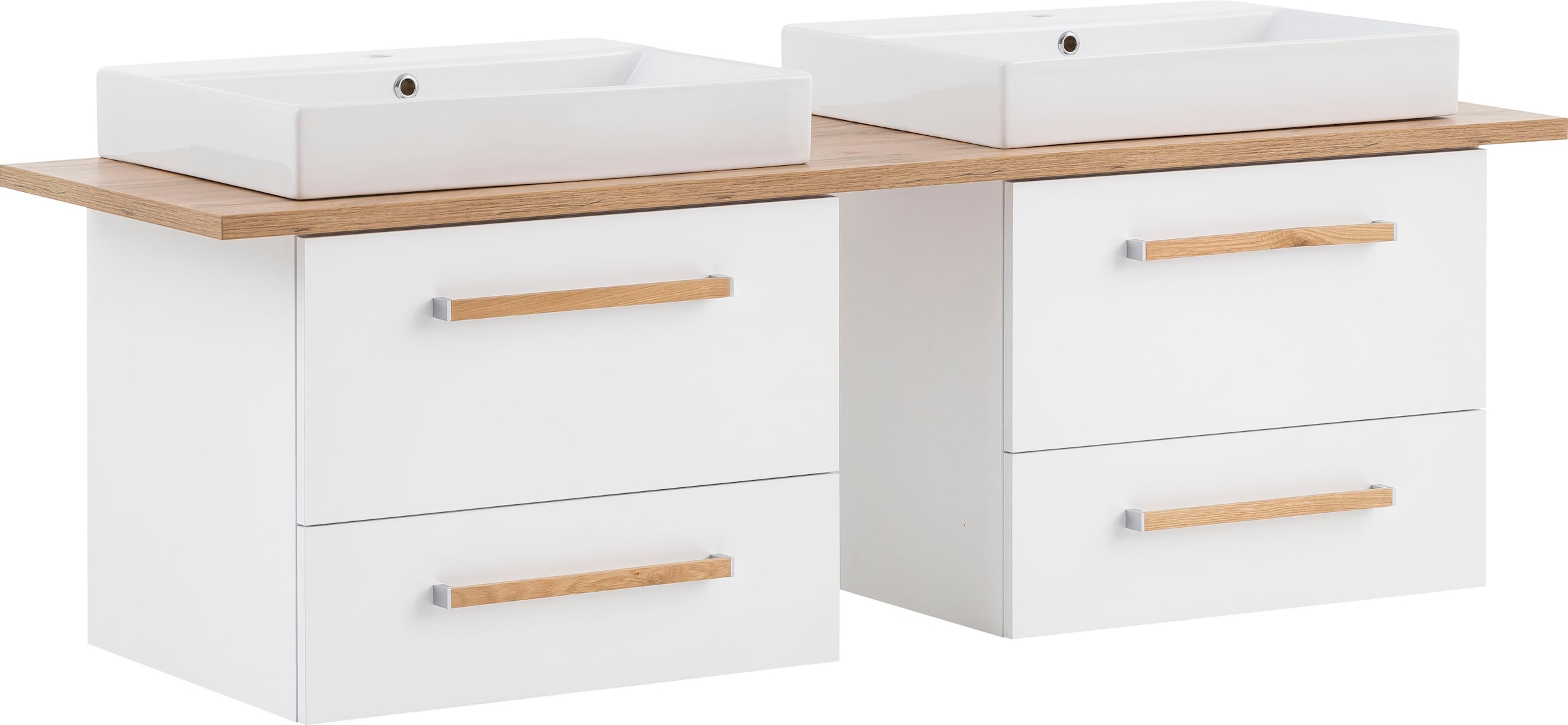 Schildmeyer Waschtisch "Duo, Waschtisch, Made in Germany, B: 165 cm" Solide Verarbeitung - Dieses Produkt ist in Deutschland gefertigt
