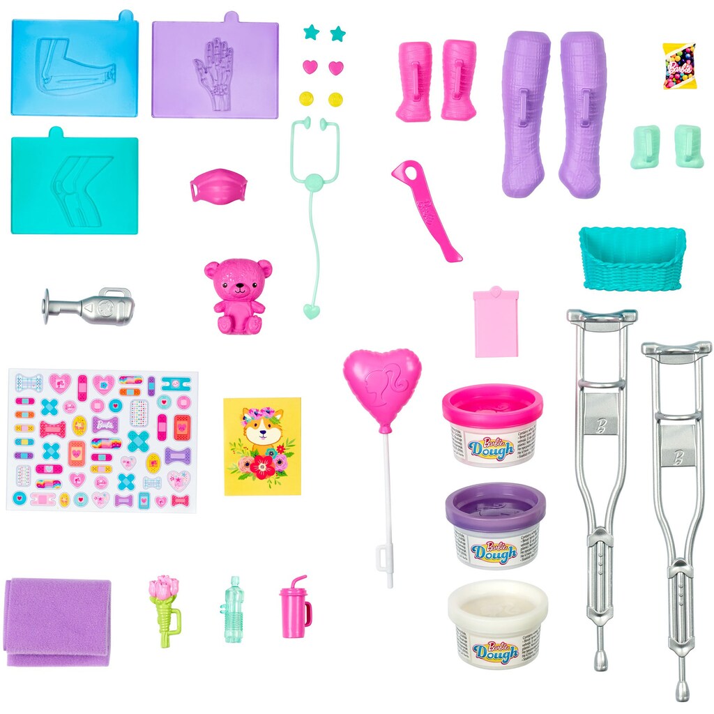 Barbie Spielwelt »Krankenstation«, (Set), mit Puppe (Brünett) und Zubehör
